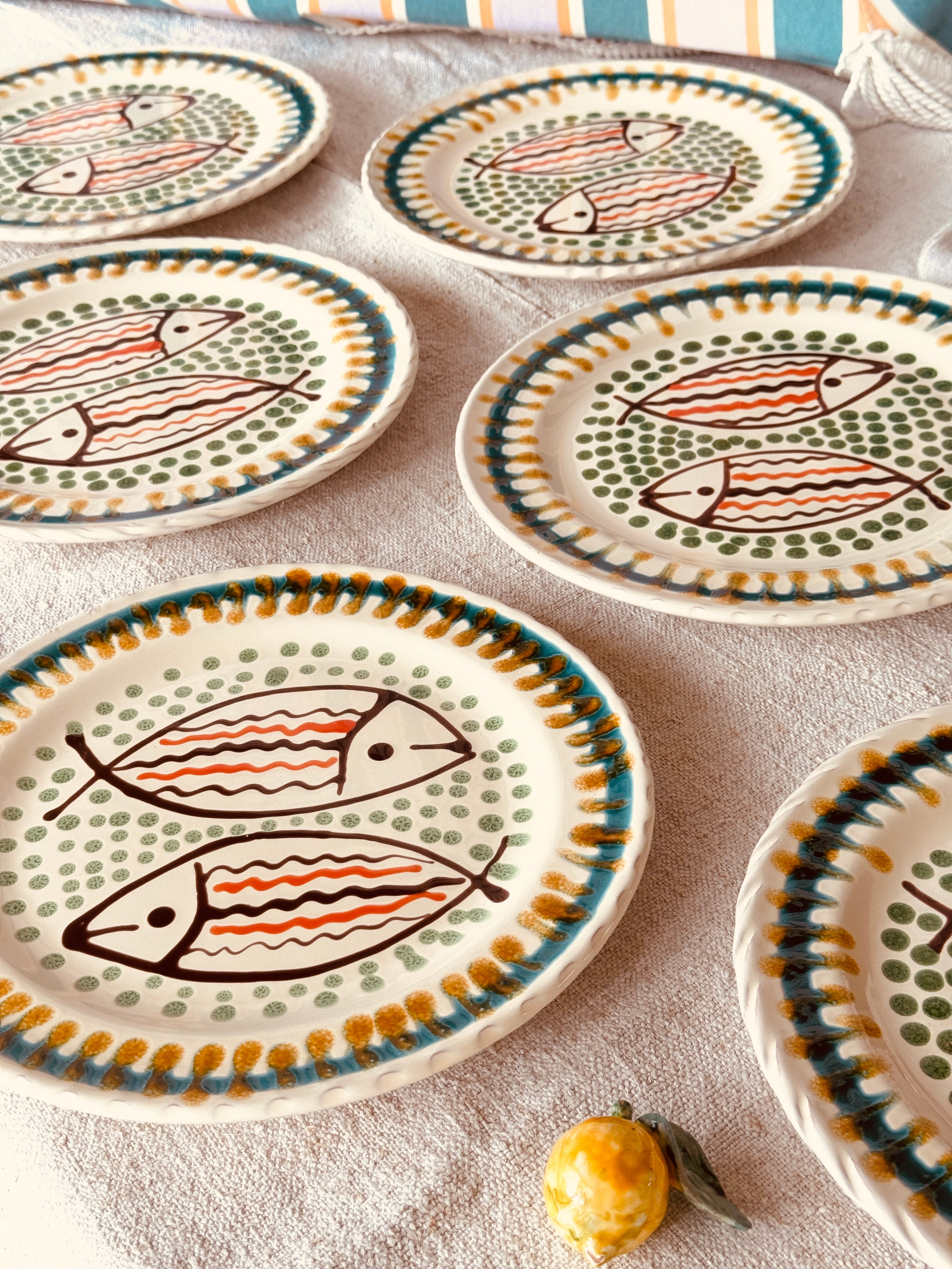 Dinner Plate 27cm "Pesce Mix" Set of 6