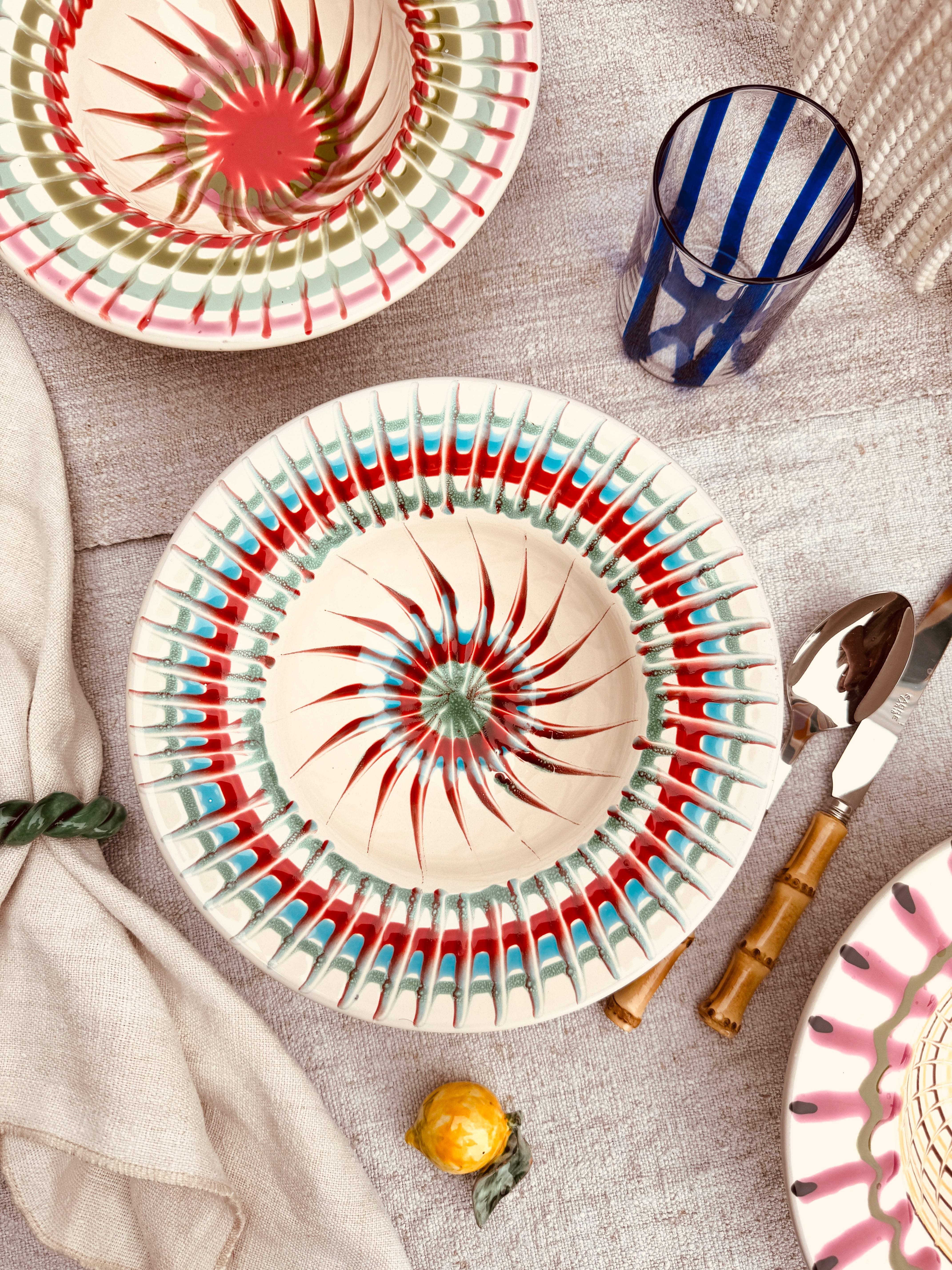 Psychodelic Schale Cappello di Prete 25cm x 6,5cm "Benvenuti a Casa Riviera"