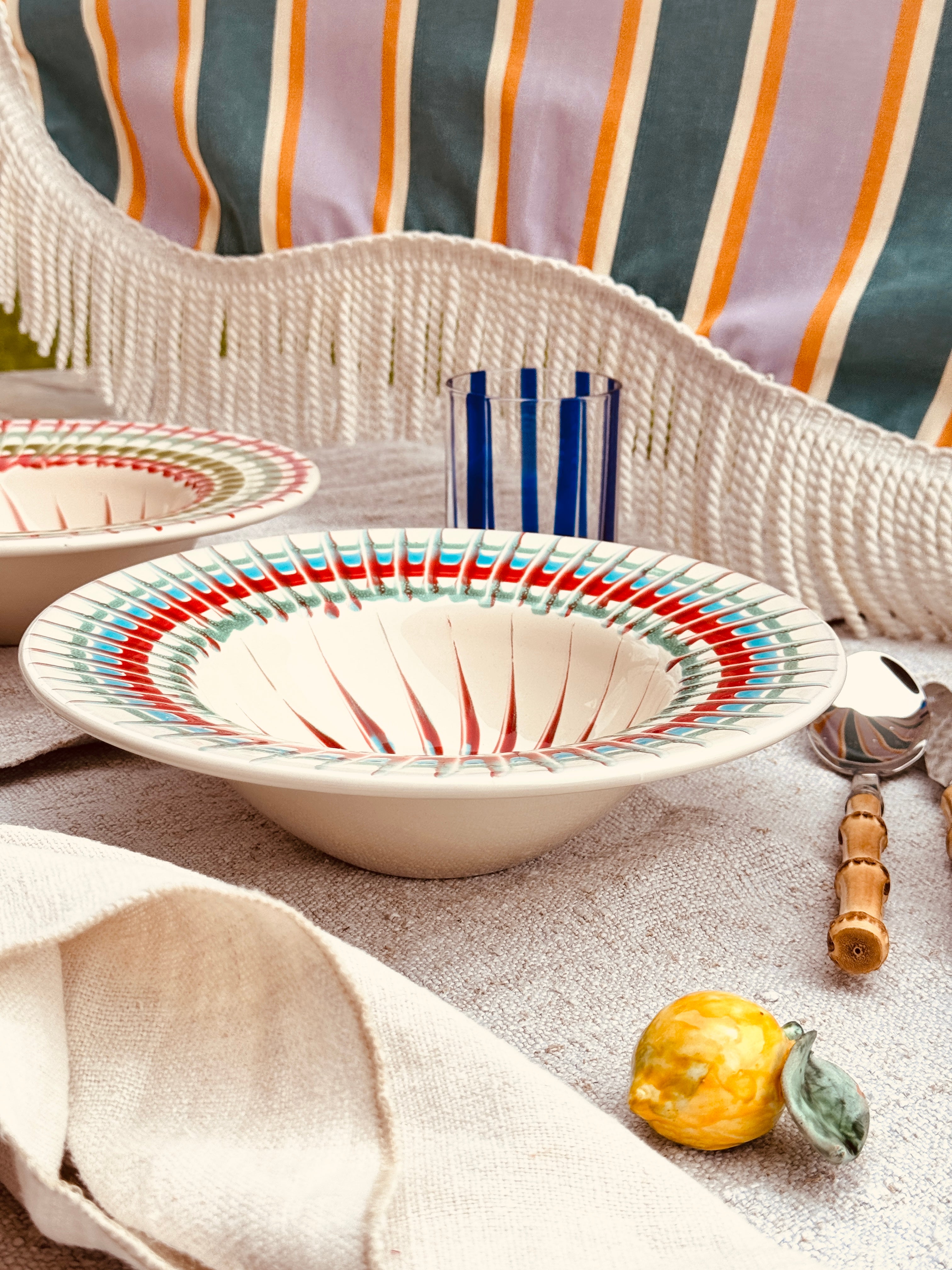 Psychodelic Schale Cappello di Prete 25cm x 6,5cm "Benvenuti a Casa Riviera"