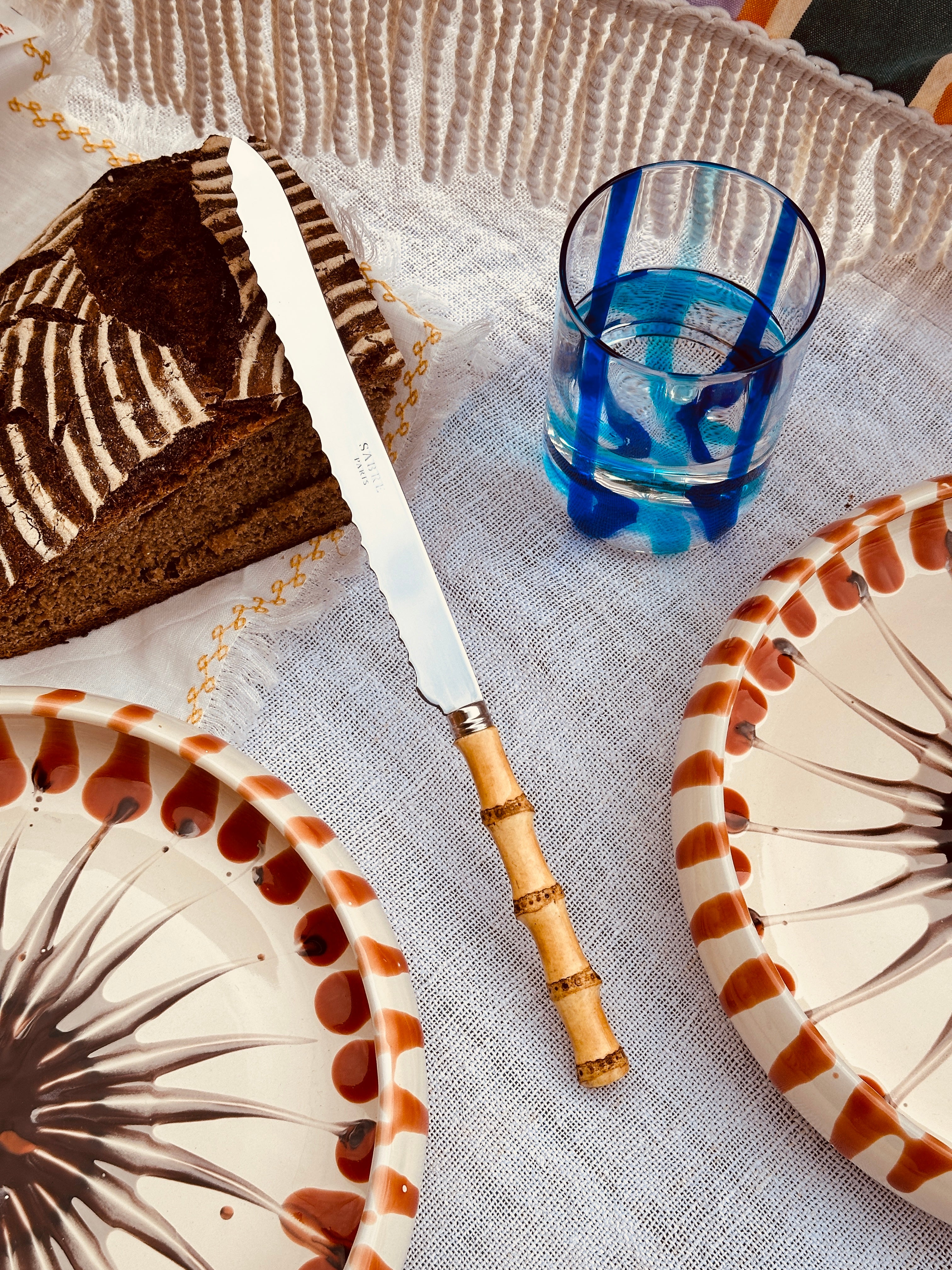 handgefertigtes "Vintage Look-a-like" Bamboo Brotmesser