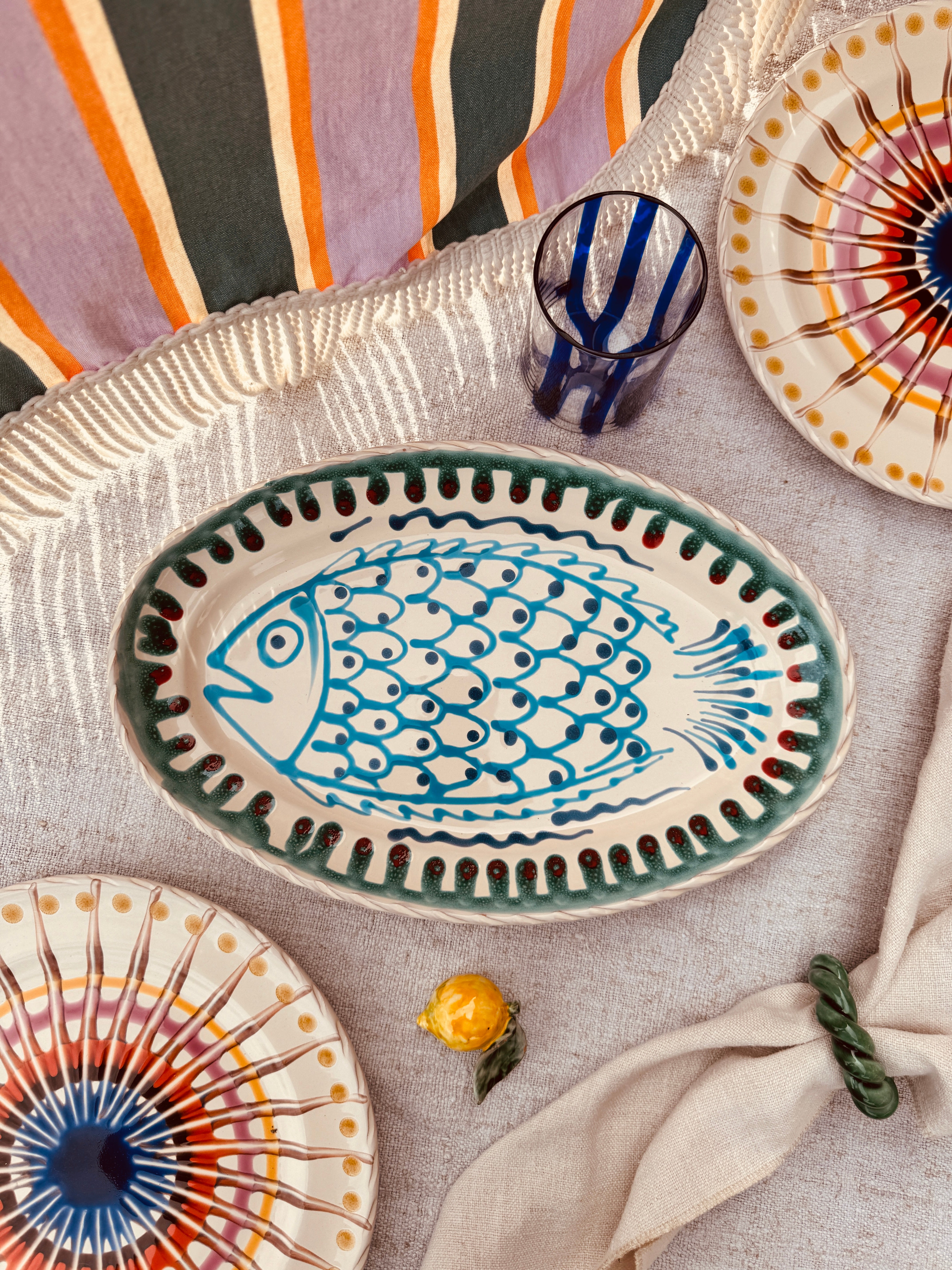 Psychodelic ovale Servierplatte "Pesce di Taranto" 35X23 CM