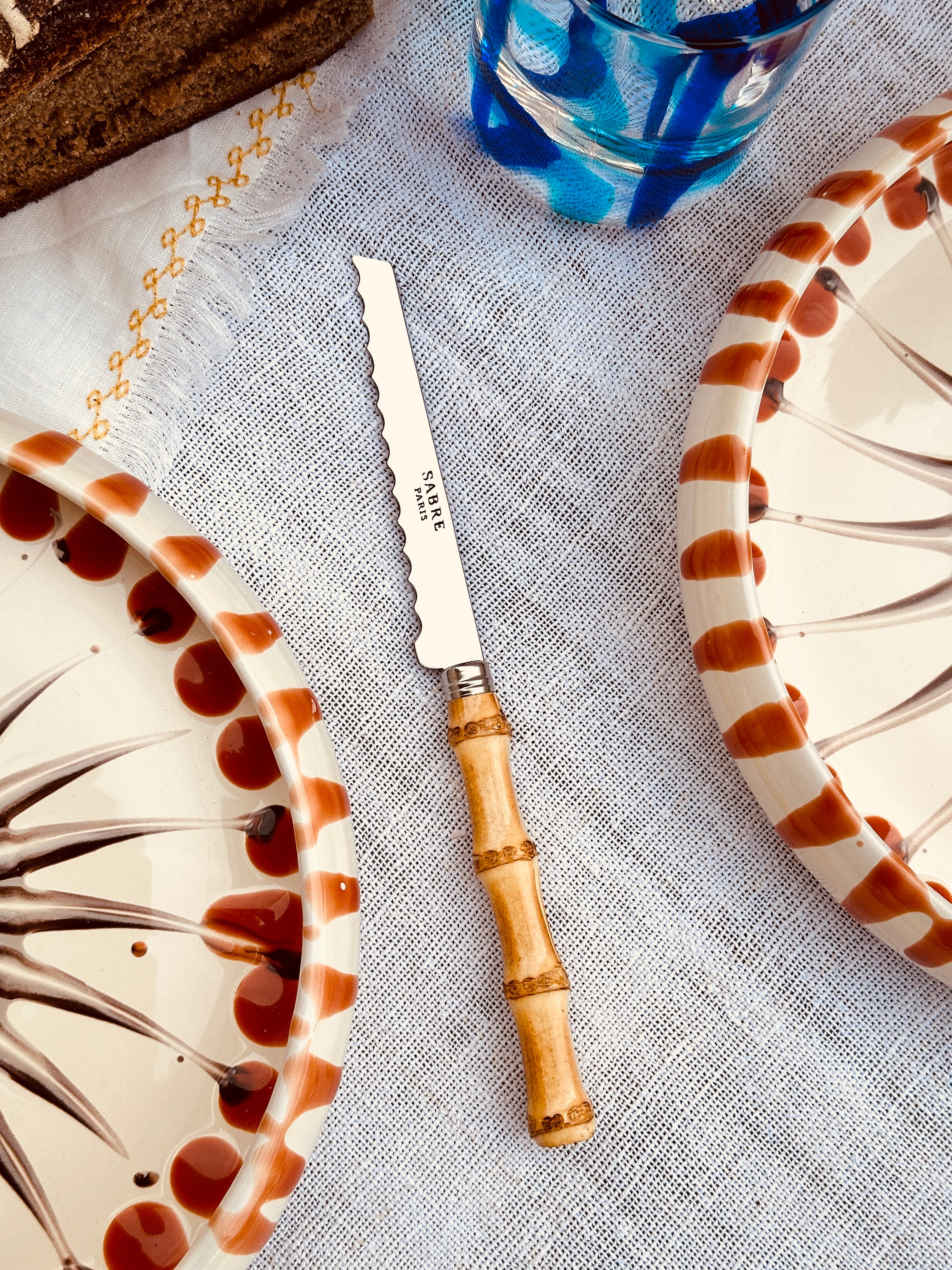 handgefertigtes "Vintage Look-a-like" Bamboo Tomatenmesser