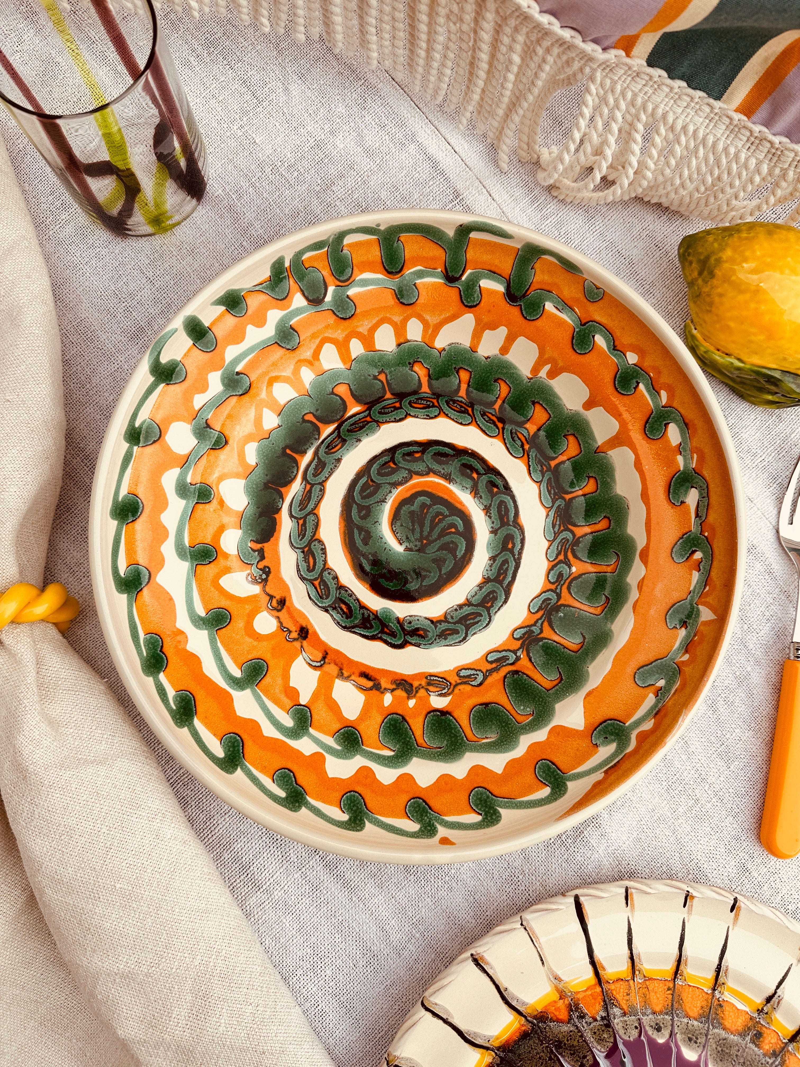 Flat Psychodelic Bowl - 29cm "Ciotola Piatta 1961"