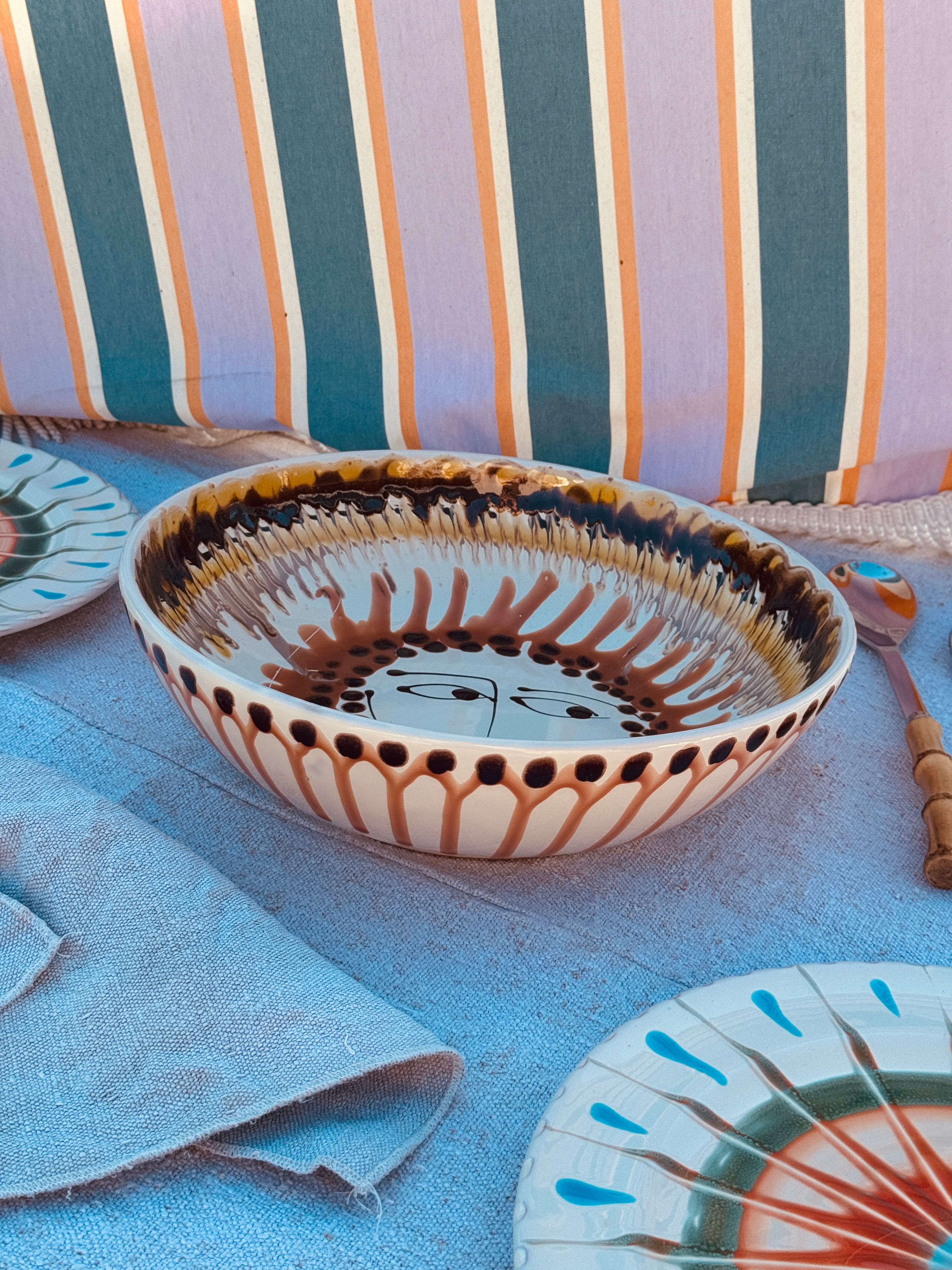 Salatschale Psychodelic & Viso - 30cm “Unikat Einzelstück - nur 1 x erhältlich"