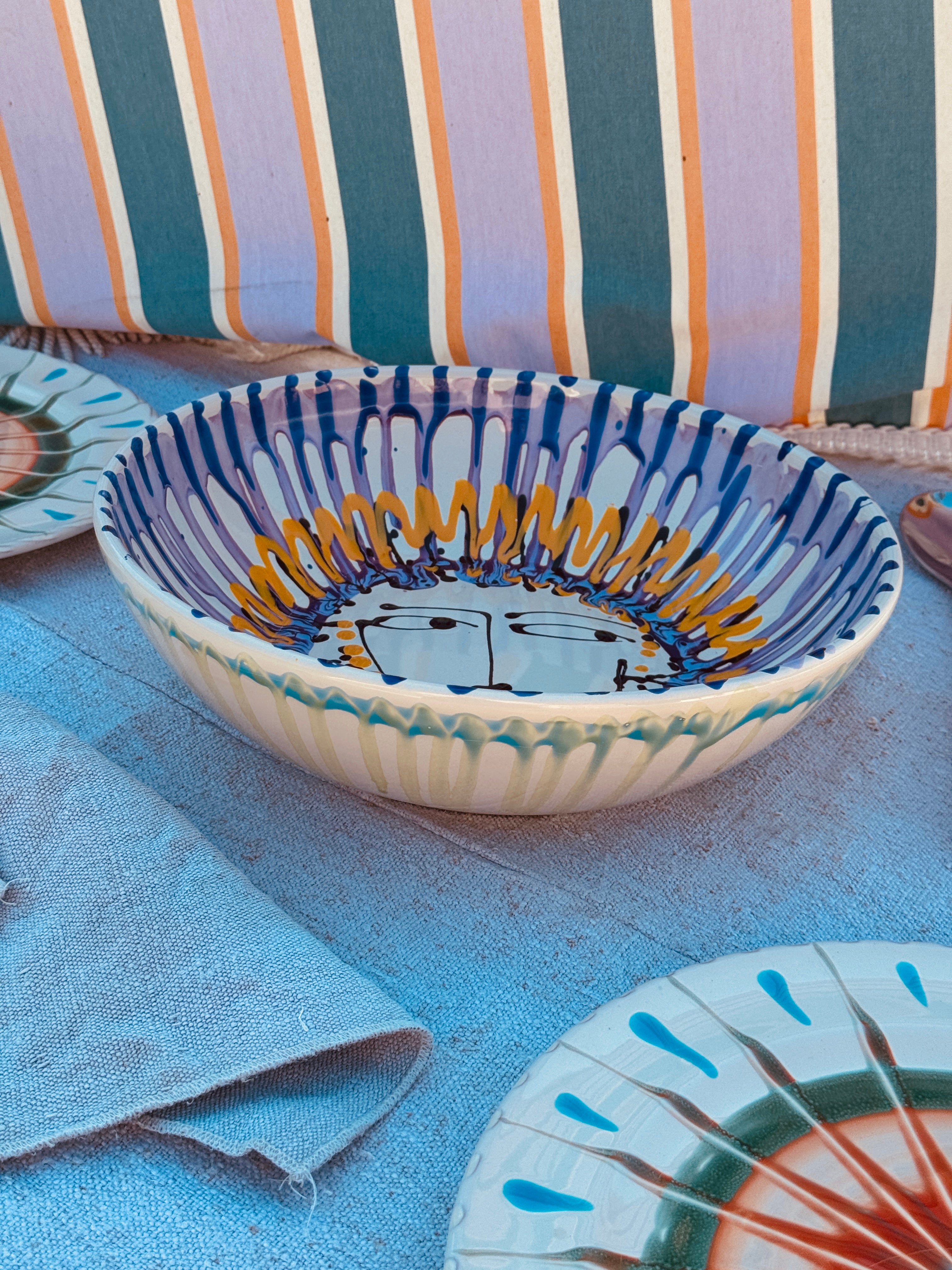 Salatschale Psychodelic & Viso - 30cm “Unikat Einzelstück - nur 1 x erhältlich"