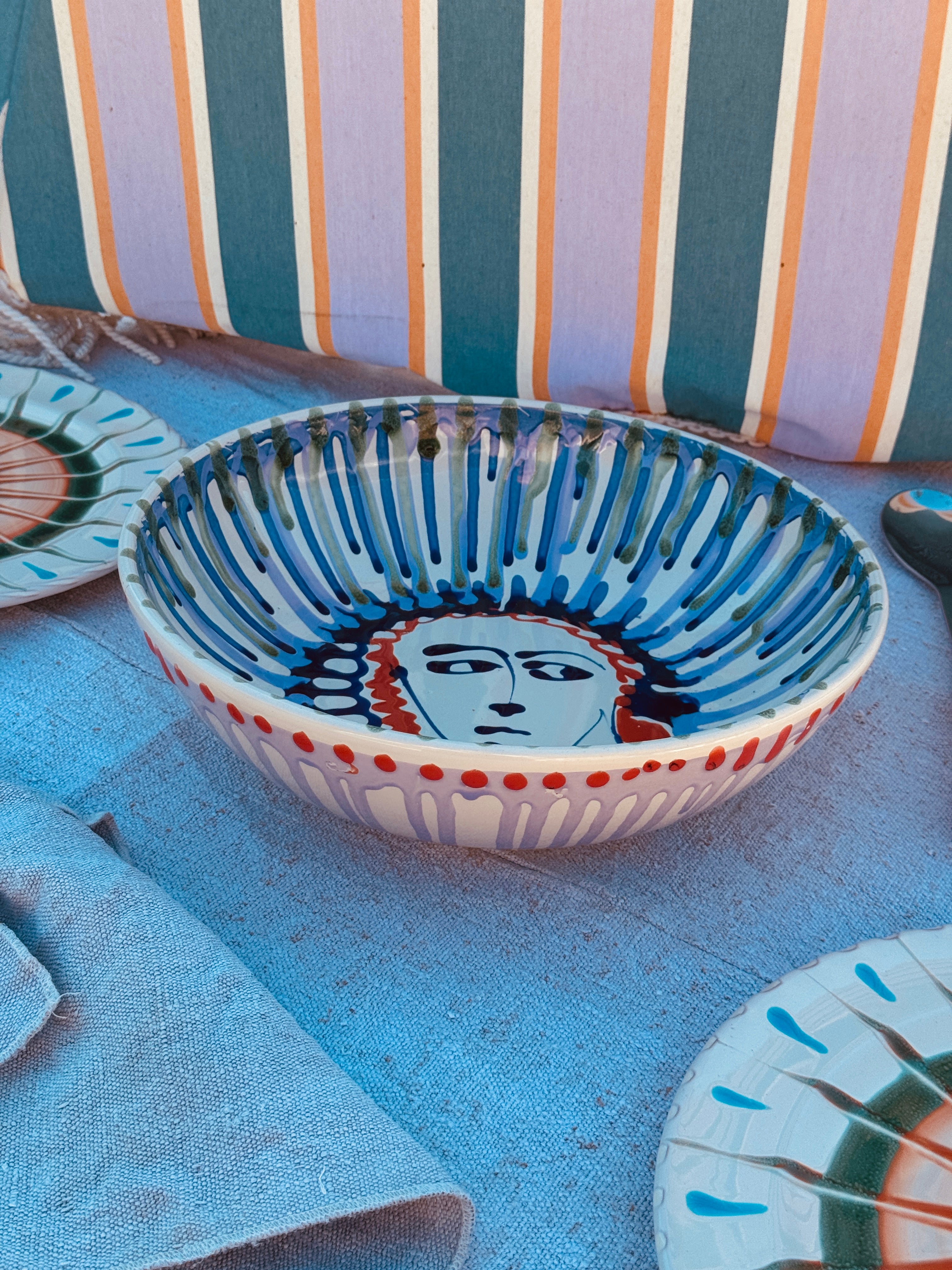 Salatschale Psychodelic & Viso - 30cm “Unikat Einzelstück - nur 1 x erhältlich"