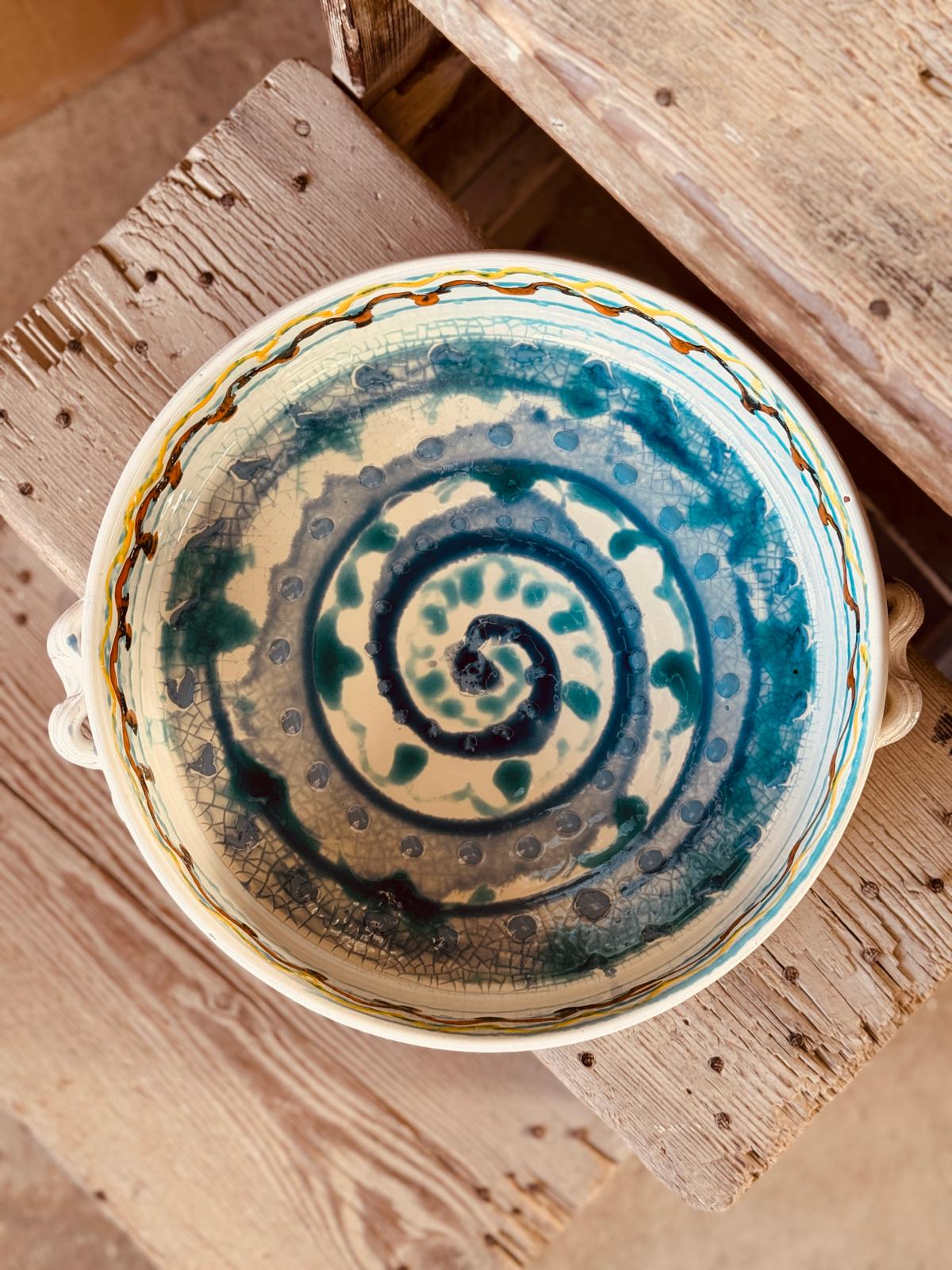 Psychodelic Ovenproof Bowl "Unique Piece" 34cm