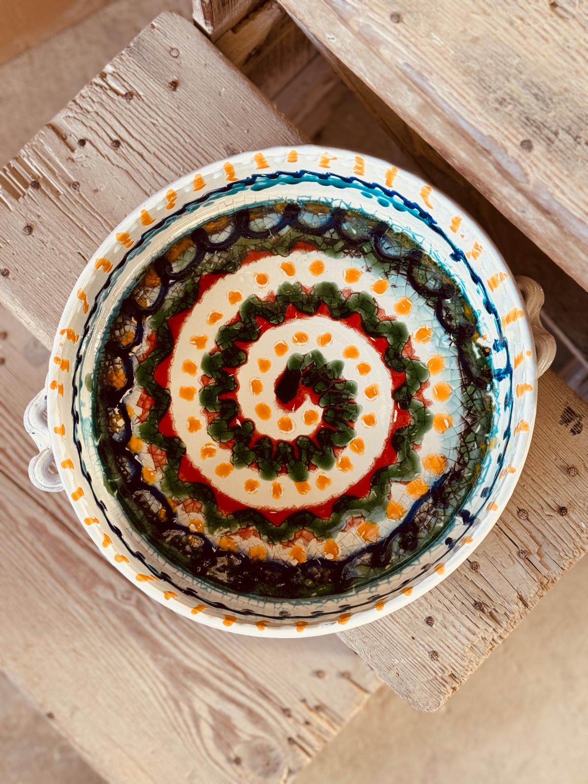 Psychodelic Salatschale & Ofenform „EINZELSTÜCK" 34cm