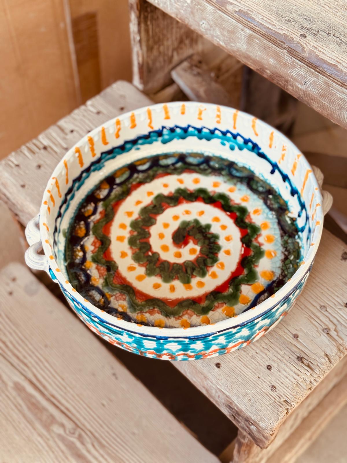 Psychodelic Salatschale & Ofenform „EINZELSTÜCK" 34cm