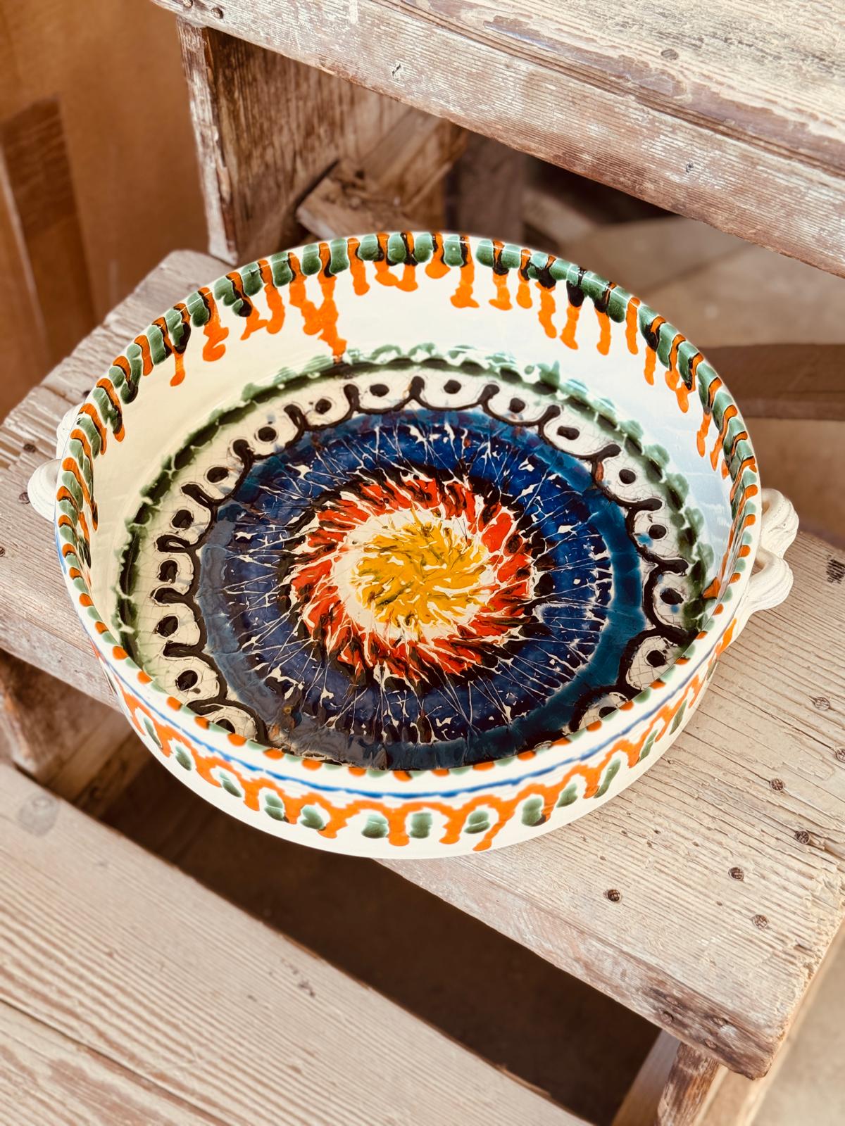 Psychodelic Salatschale & Ofenform „EINZELSTÜCK" 34cm