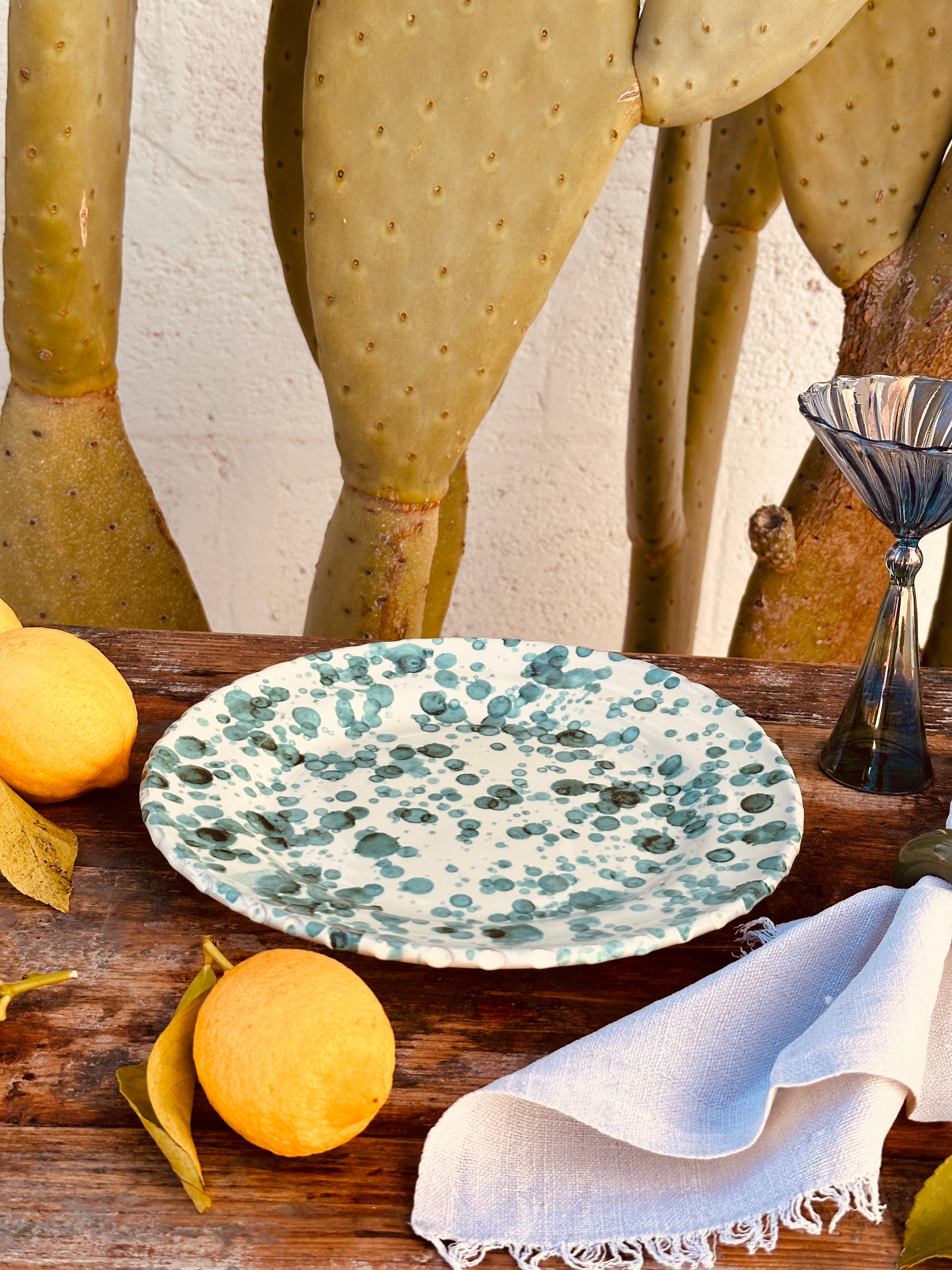Schizzato Dinner Plate "Verde"