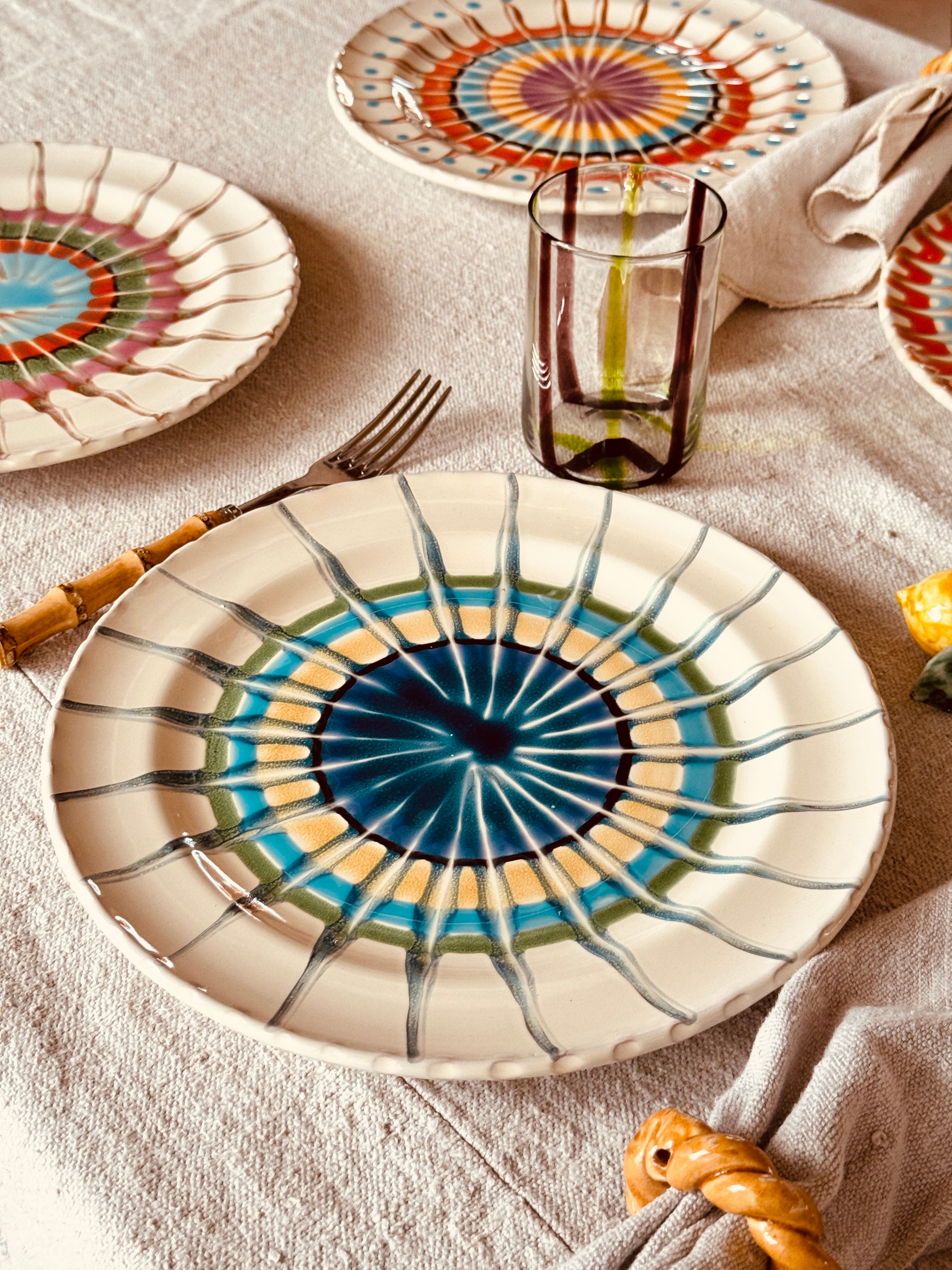 Psychodelic Speiseteller 27cm "Magic Mix" 6er Set