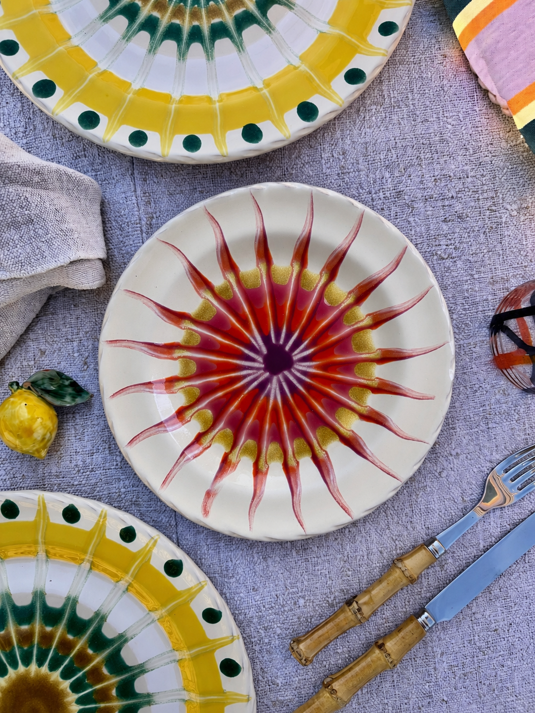 Handgefertigter Antipasti Teller 20 cm | Kleiner Keramikteller