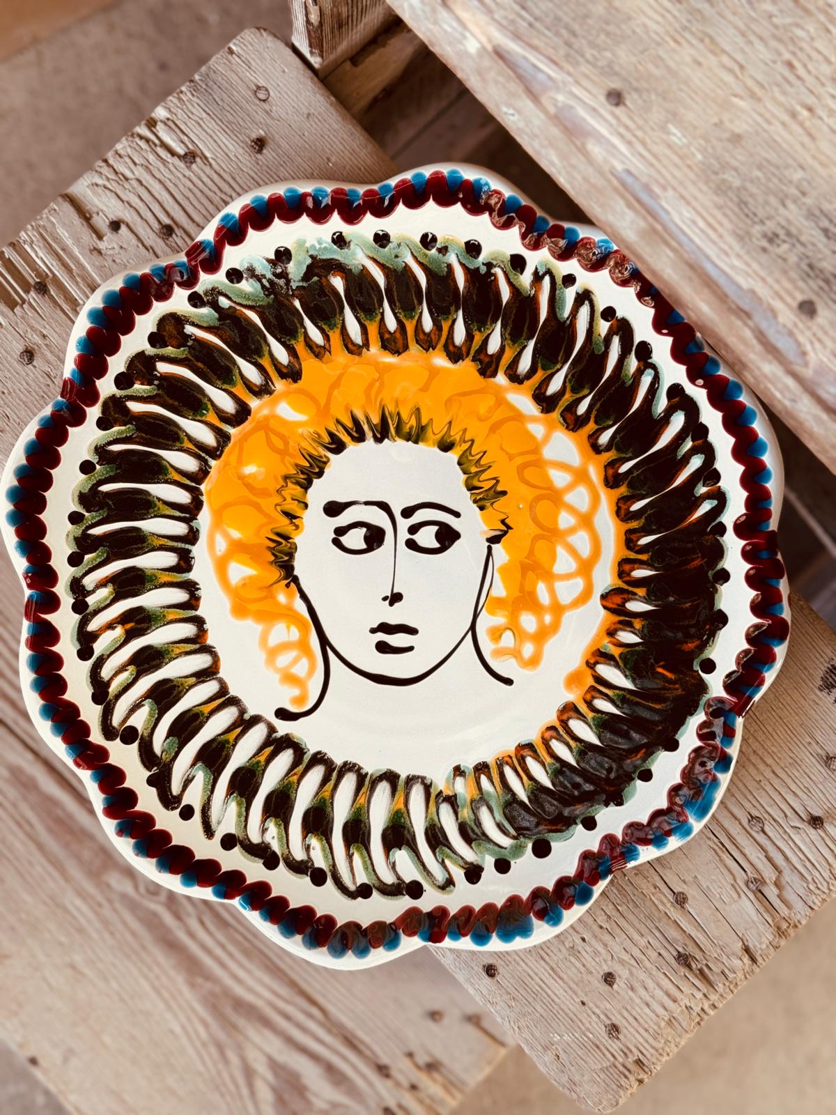 Psychodelic & Viso Serving Plate  "Casina Trovanza" Unique Piece