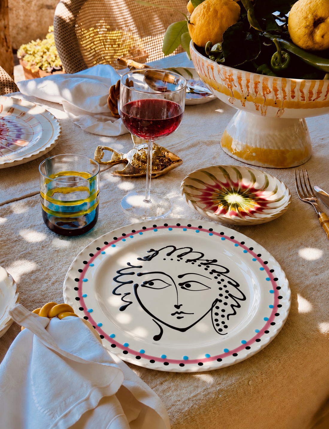 Handmade Italian Dinner Plate 27 cm | Large Ceramic Plate