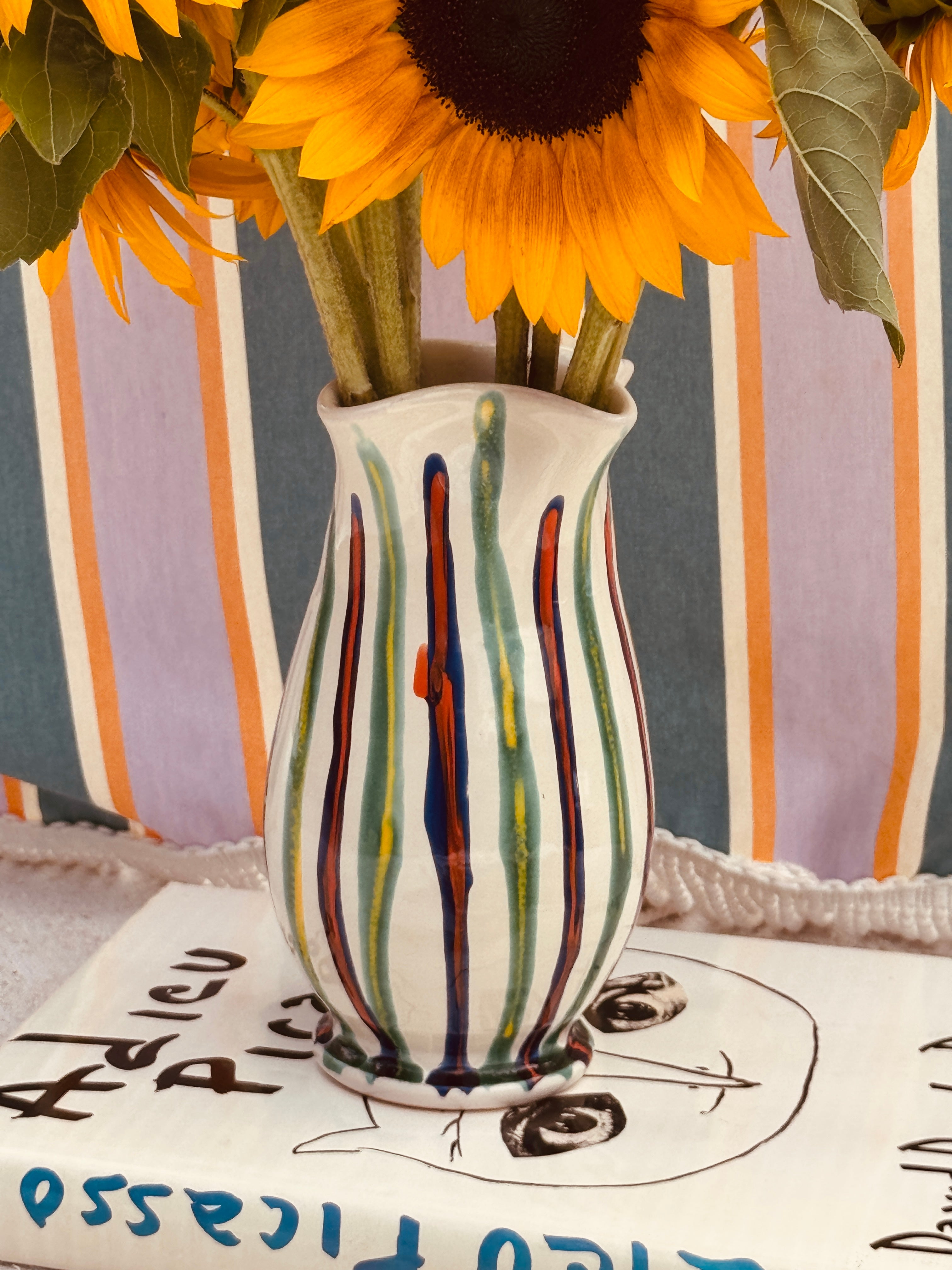 Psychodelic Vase 22cm "un Mazzo di Fiori variopinto Due"