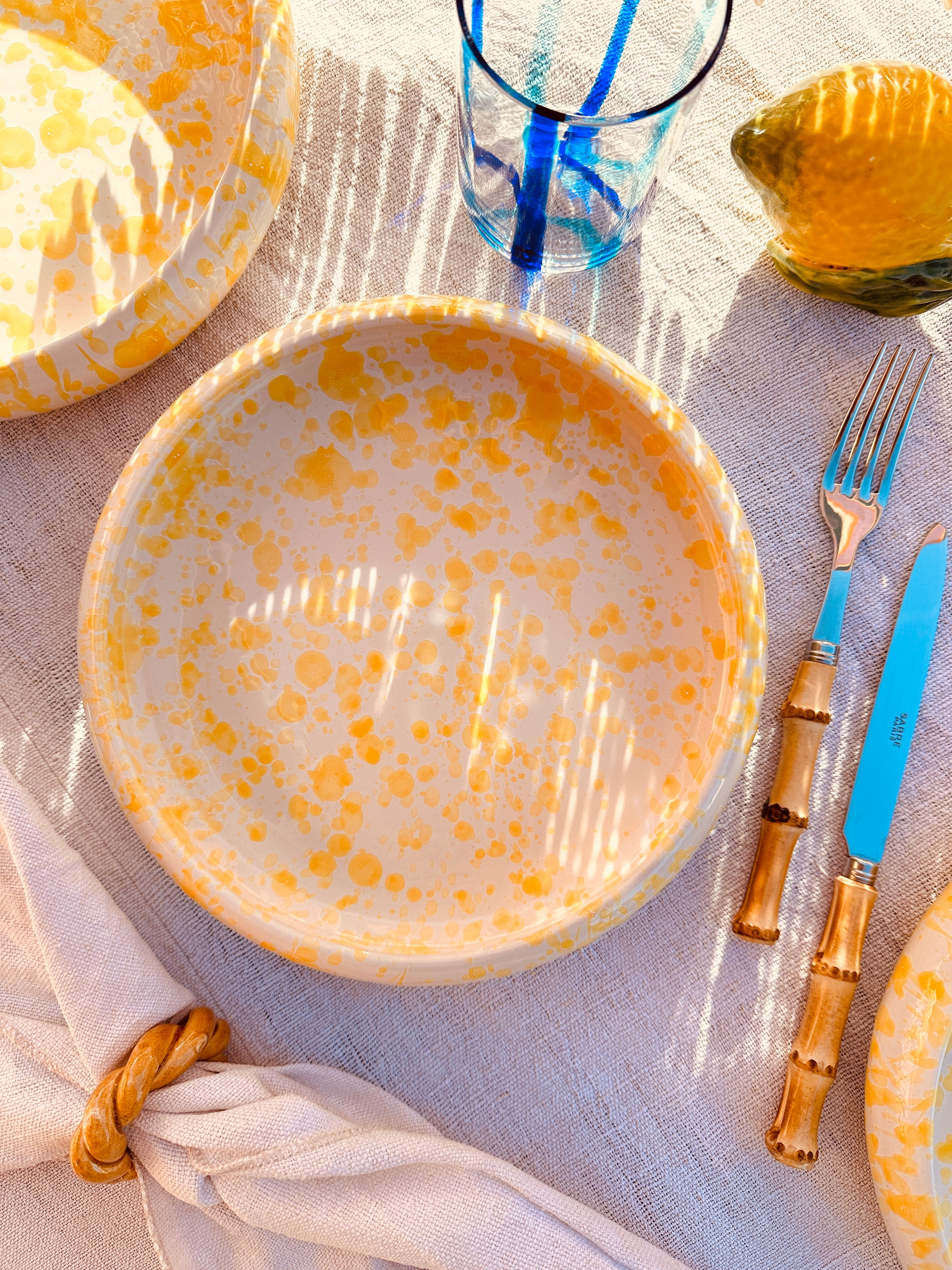 Frisbee Plate Schizzato "Limone"