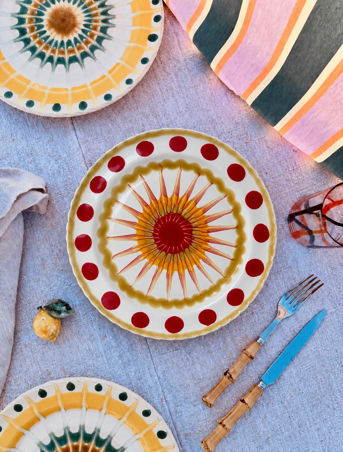 Handmade Italian Dinner Plate 27 cm | Large Ceramic Plate "Mutti Edition"