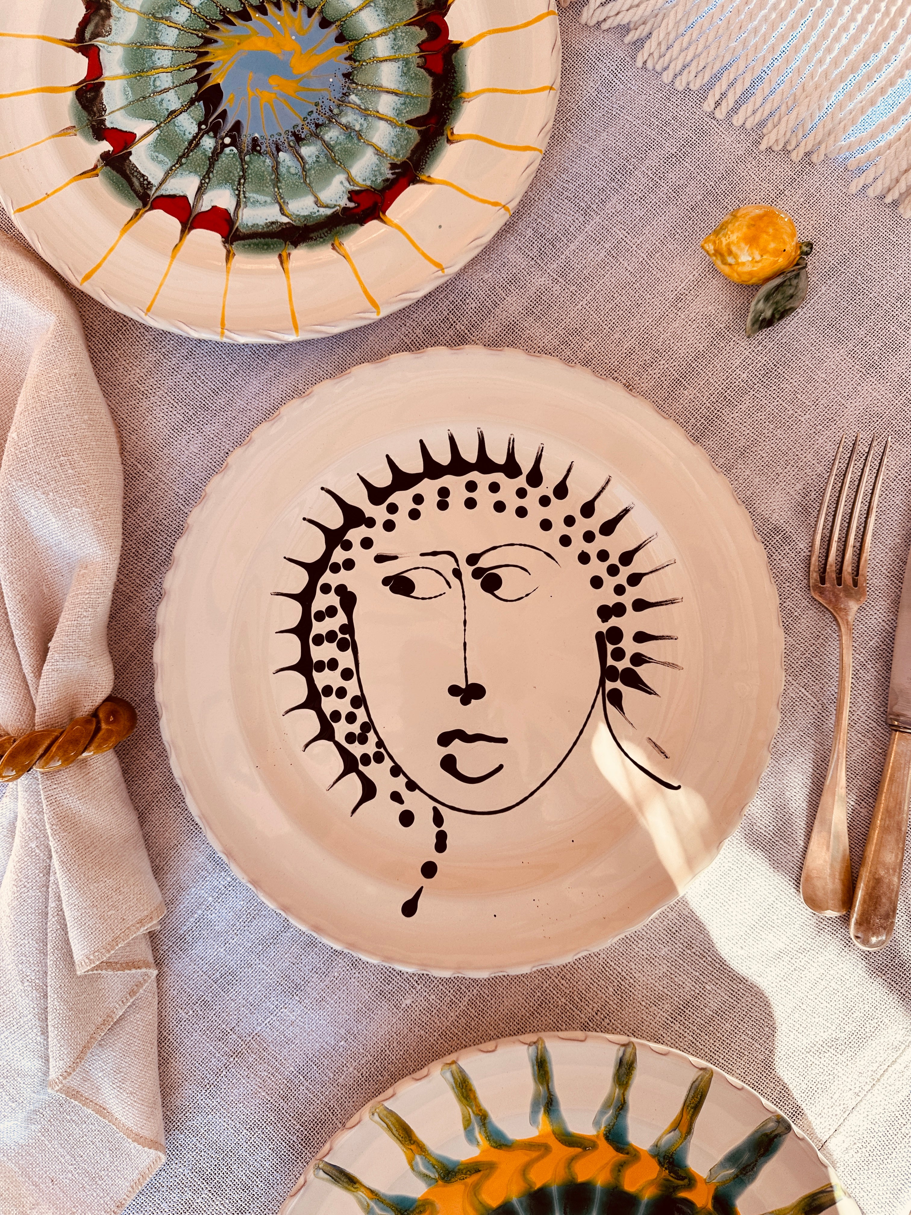 Psychodelic Viso Dinner Plate  "Crazy Stelle" - 27cm