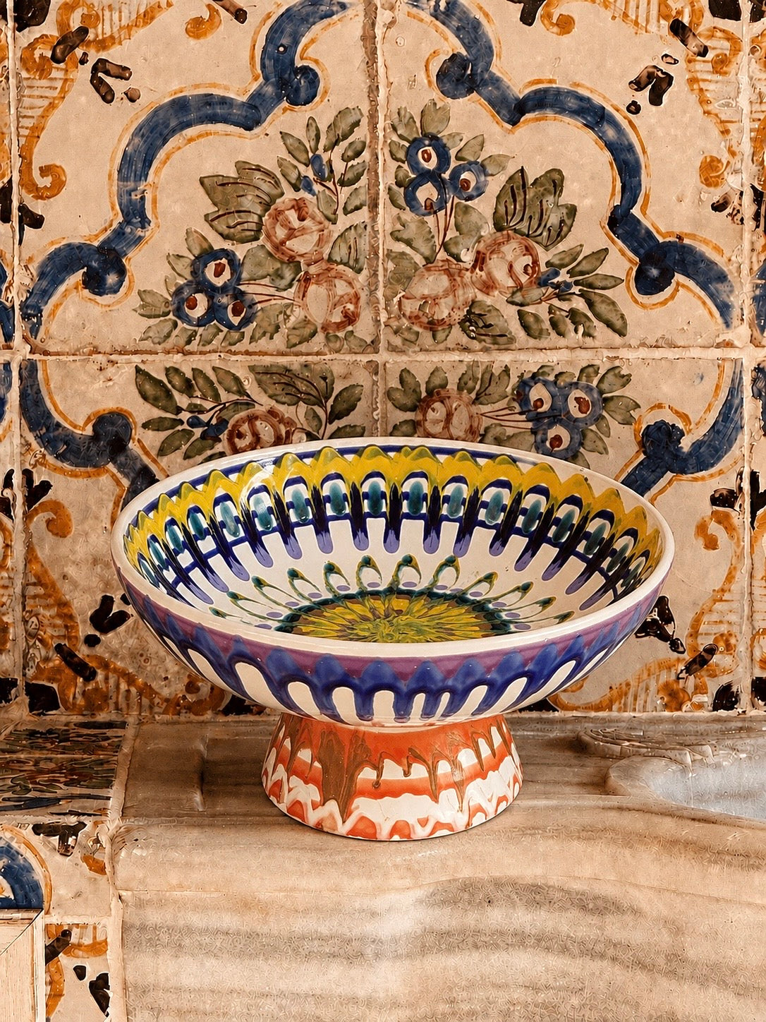 Handmade Italian Ceramic High Bowl 30 cm | Studio Riviera