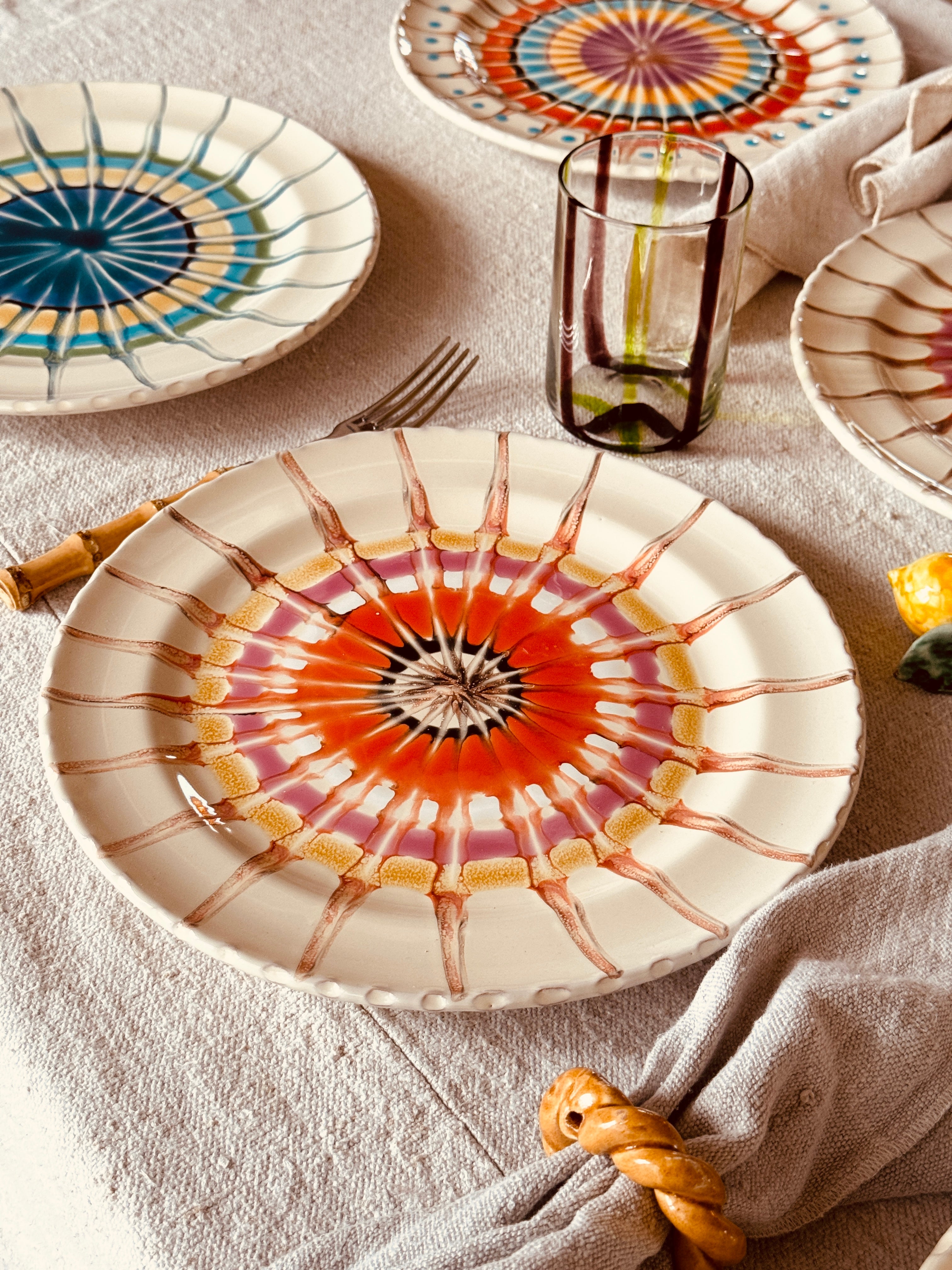 Psychodelic Speiseteller 27cm "Magic Mix" 6er Set