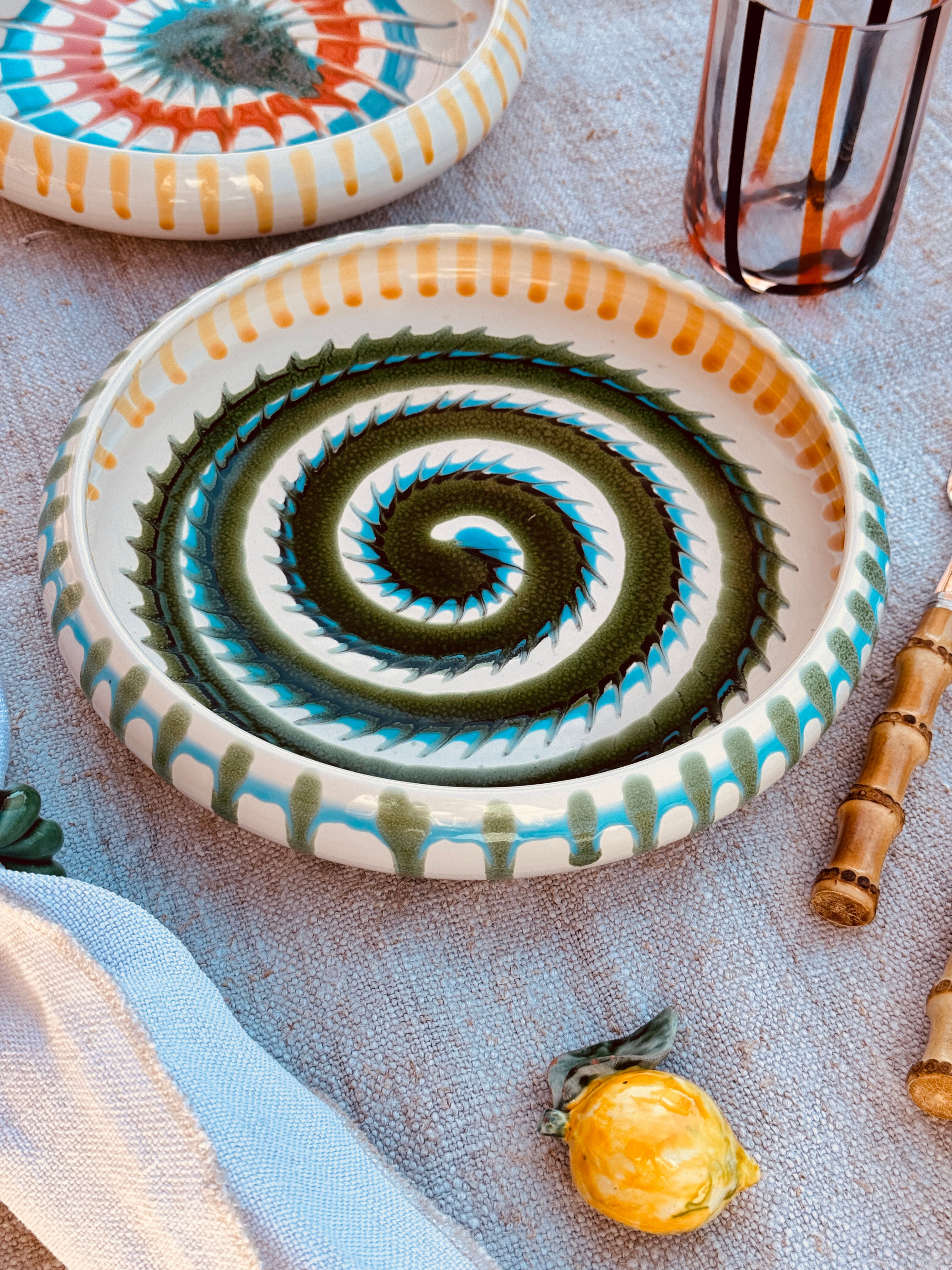 Psychodelic Frisbee Plate  - 25cm "Èze-Bord-de-Mer"
