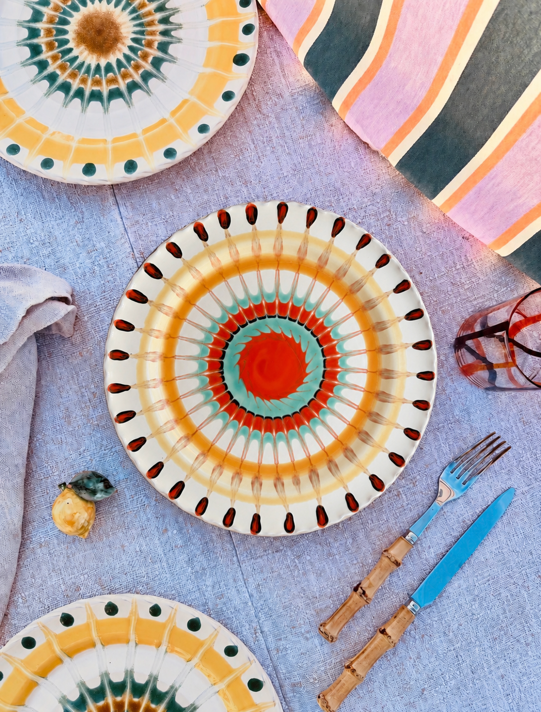 Handmade Italian Dinner Plate 27 cm | Large Ceramic Plate