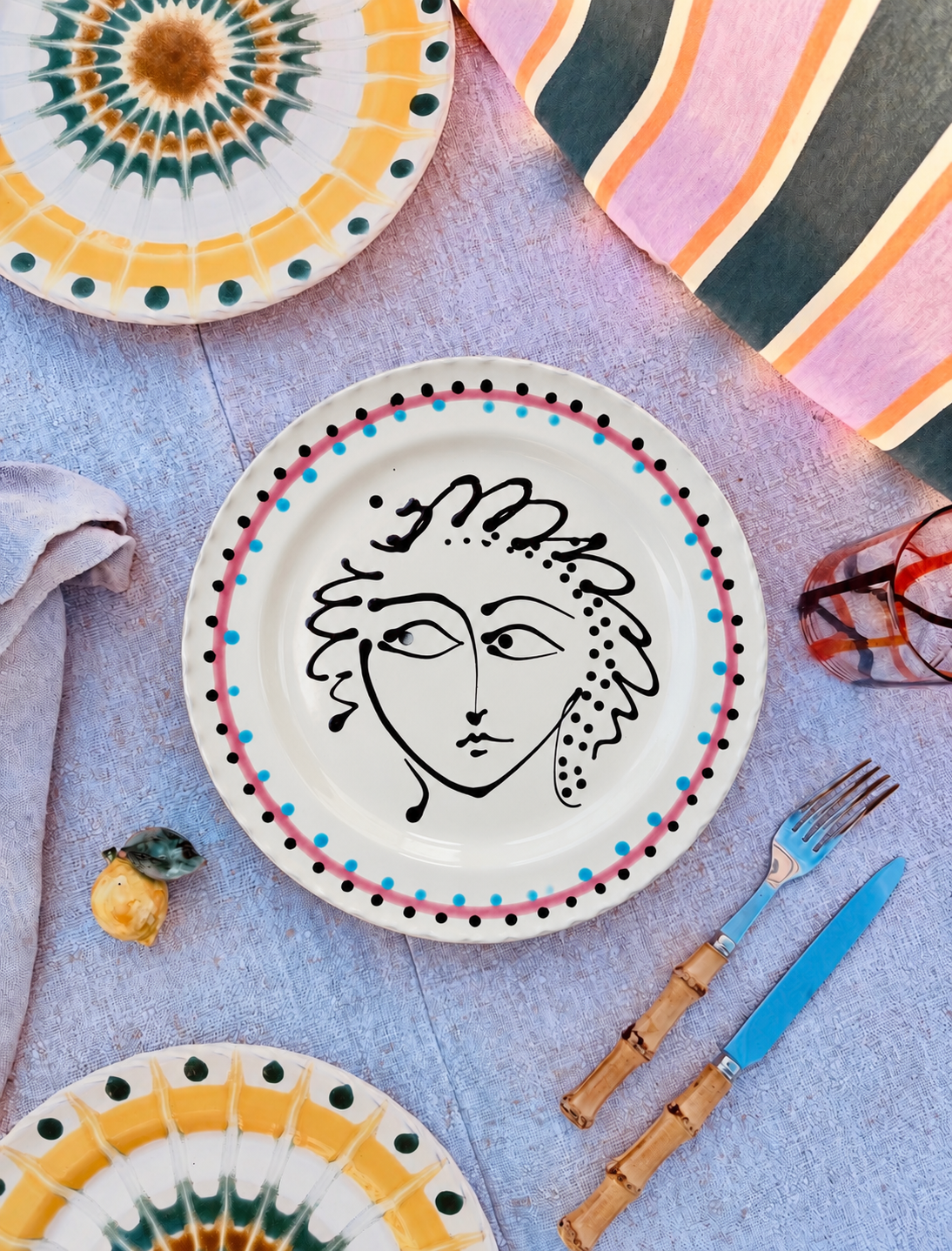 Handmade Italian Dinner Plate 27 cm | Large Ceramic Plate
