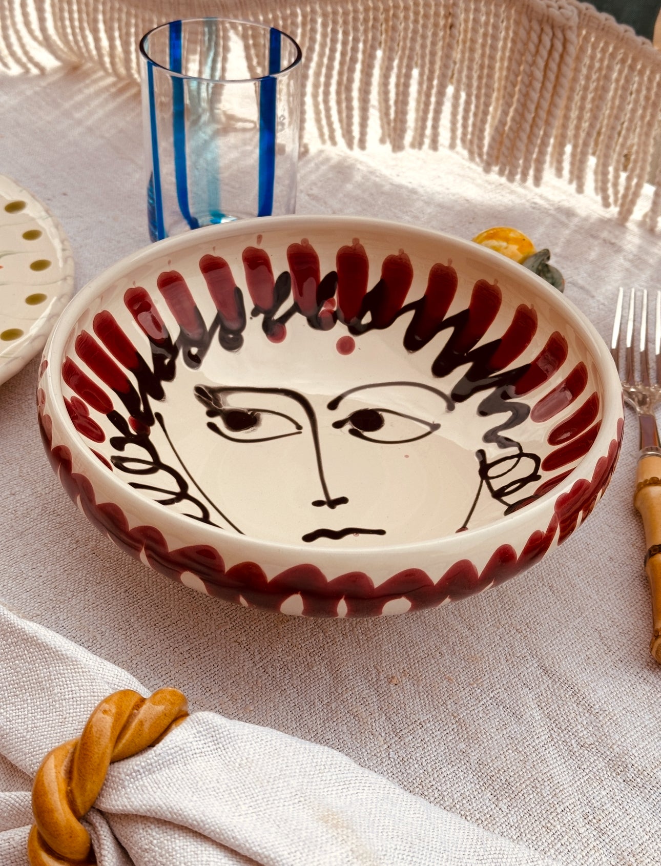 Psychodelic Bowl  - 21cm "Bordo Tornito con Sole Due"
