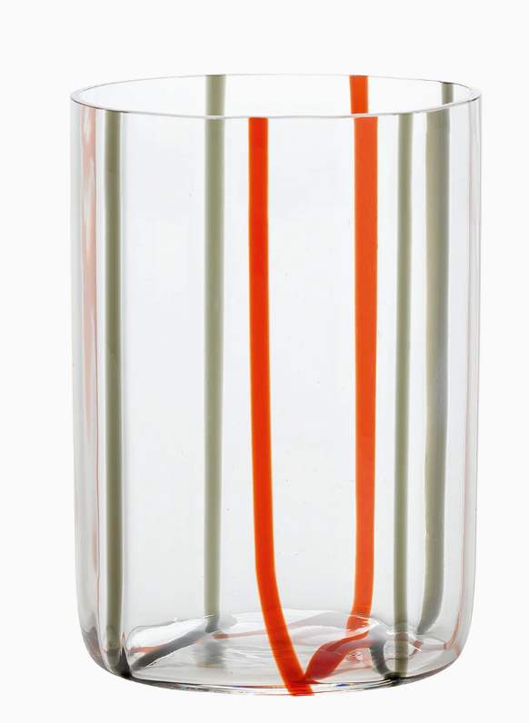 Murano Glas "Venezia Spirale RossoGrigio"