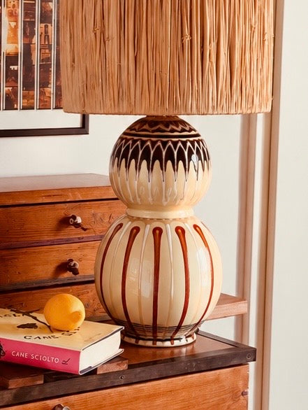 Handgefertigte Keramik Tischlampe 61 cm | Grand Hotel Casa Riviera