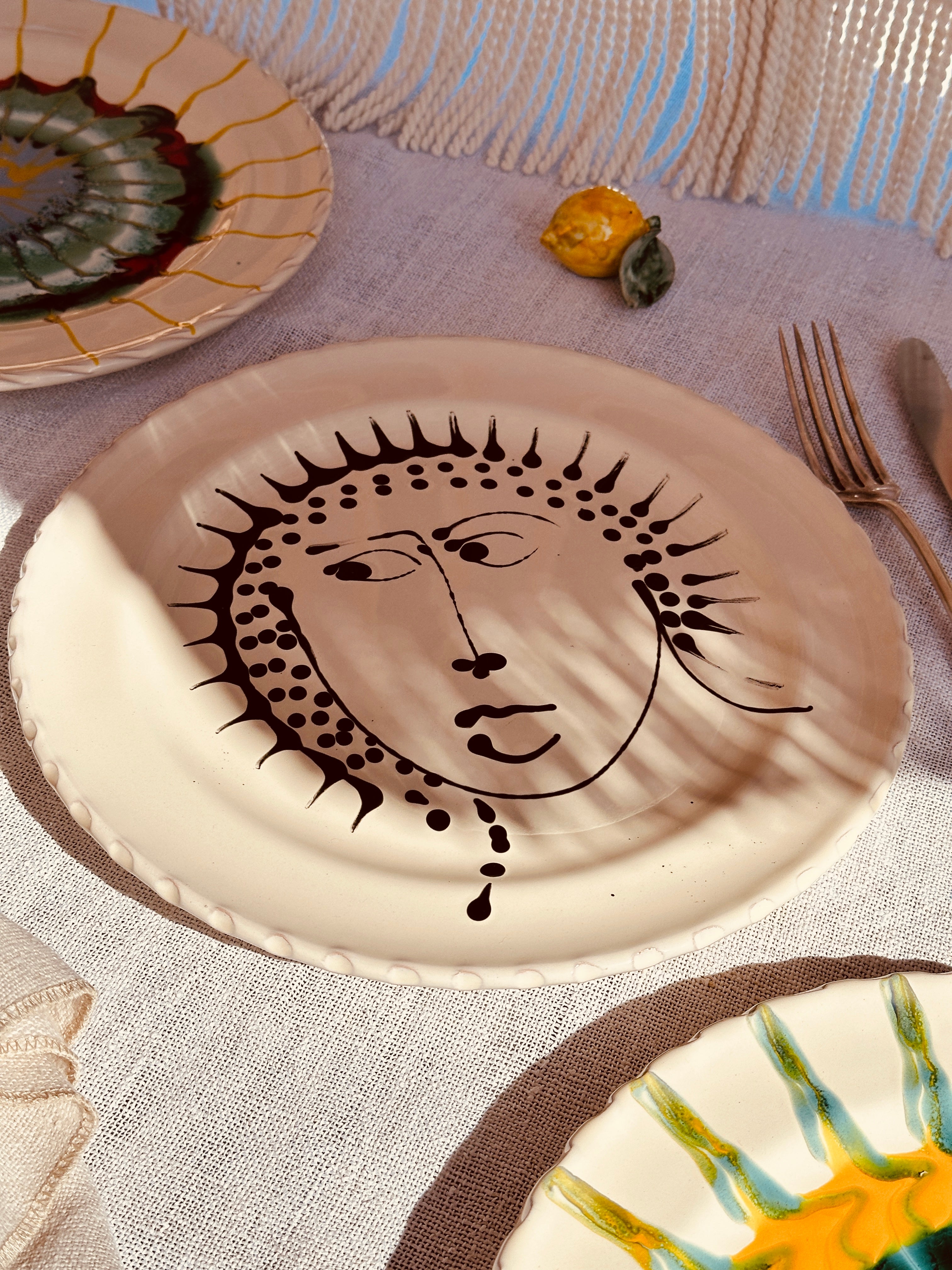 Psychodelic Viso Dinner Plate  "Crazy Stelle" - 27cm