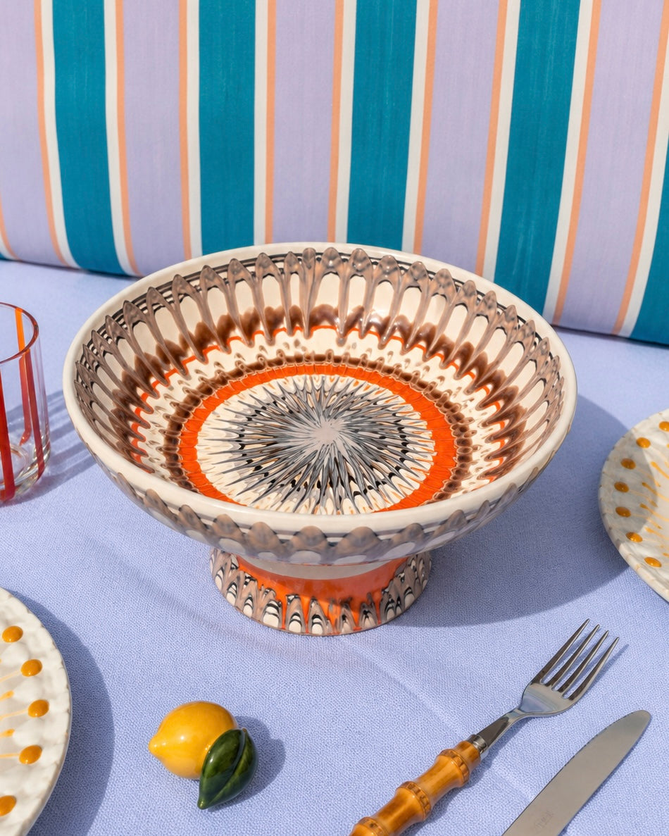 Handmade Italian Ceramic High Bowl 30 cm | Studio Riviera