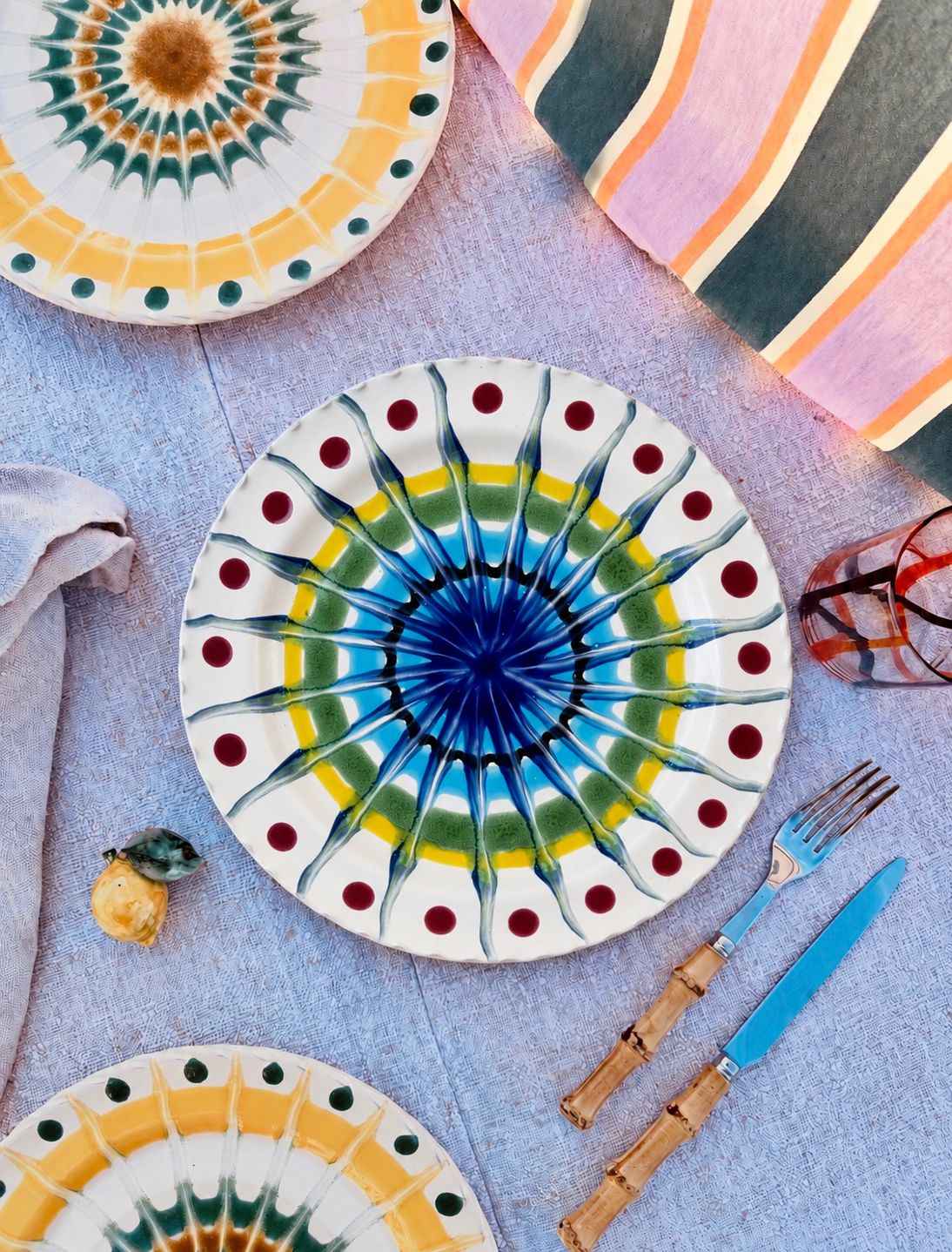 Handmade Italian Dinner Plate 27 cm | Large Ceramic Plate