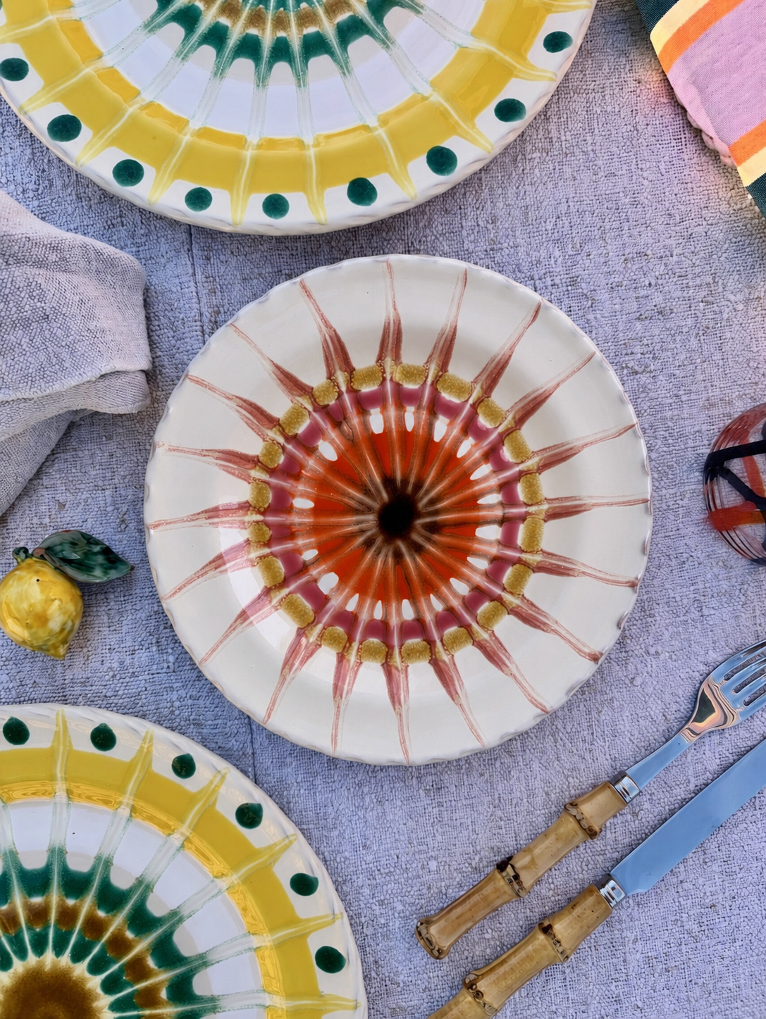 Handgefertigter Antipasti Teller 20 cm | Kleiner Keramikteller