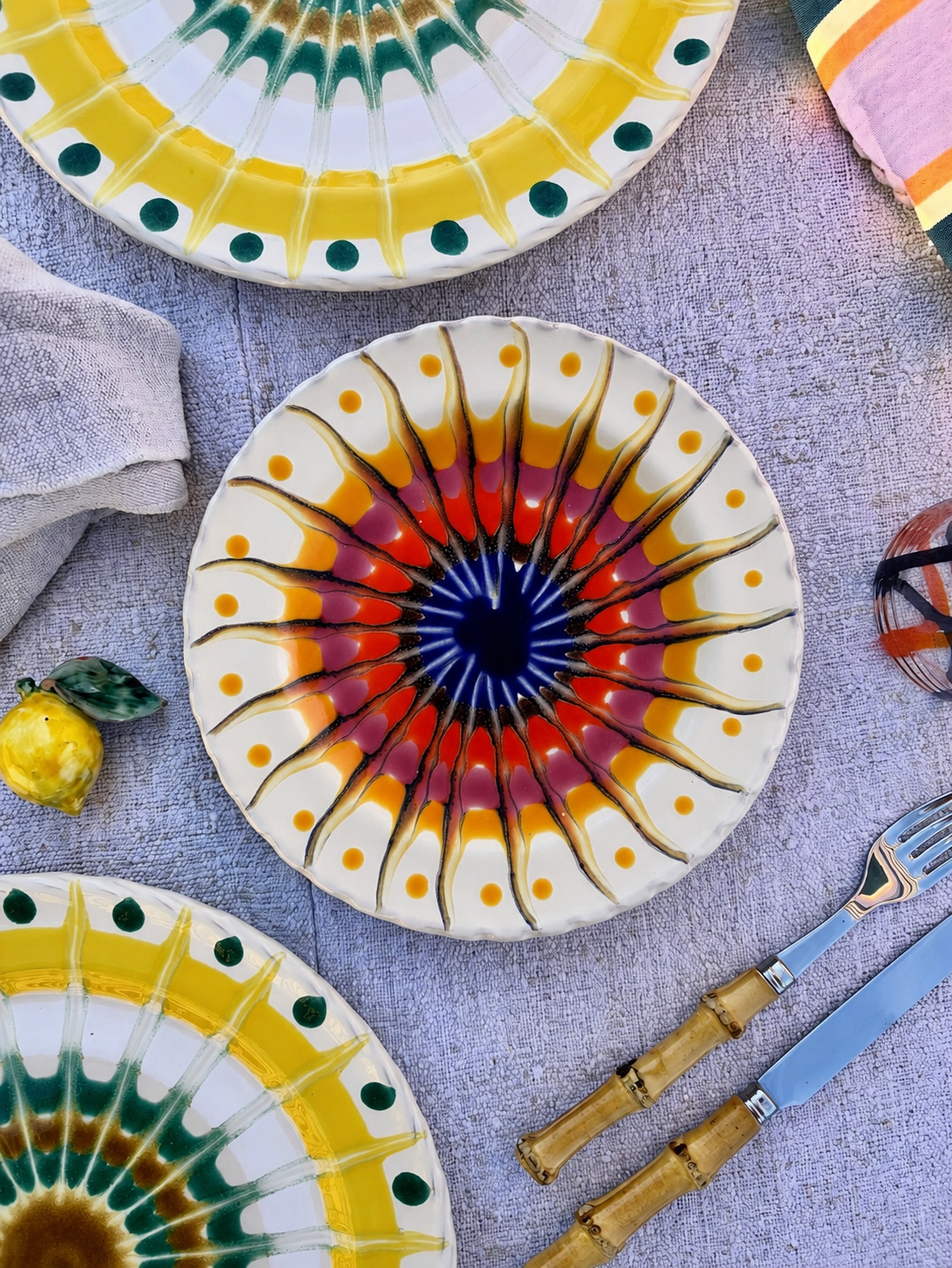 Handgefertigter Antipasti Teller 20 cm | Kleiner Keramikteller