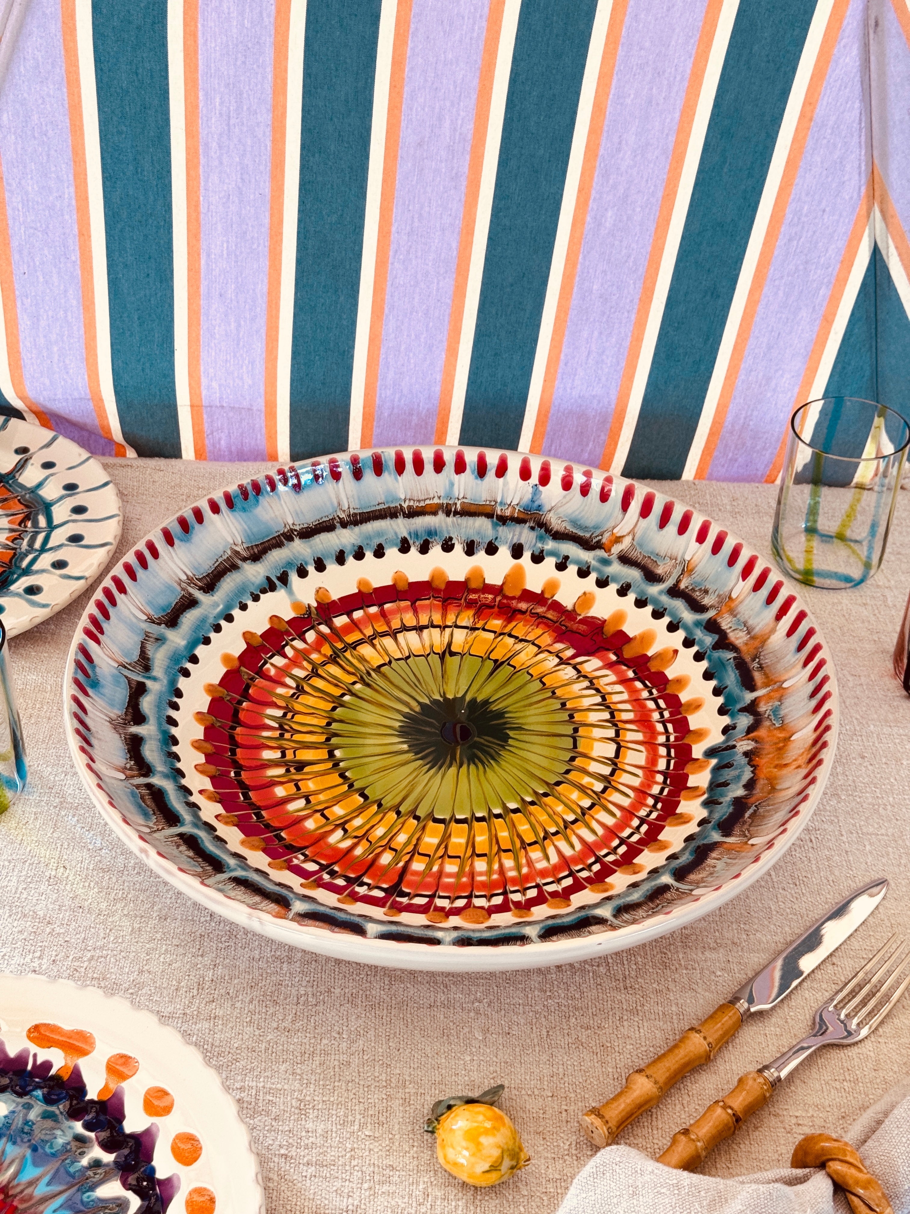 Studio Riviera Centerpiece Schale 42 cm | Handgefertigt in Italien