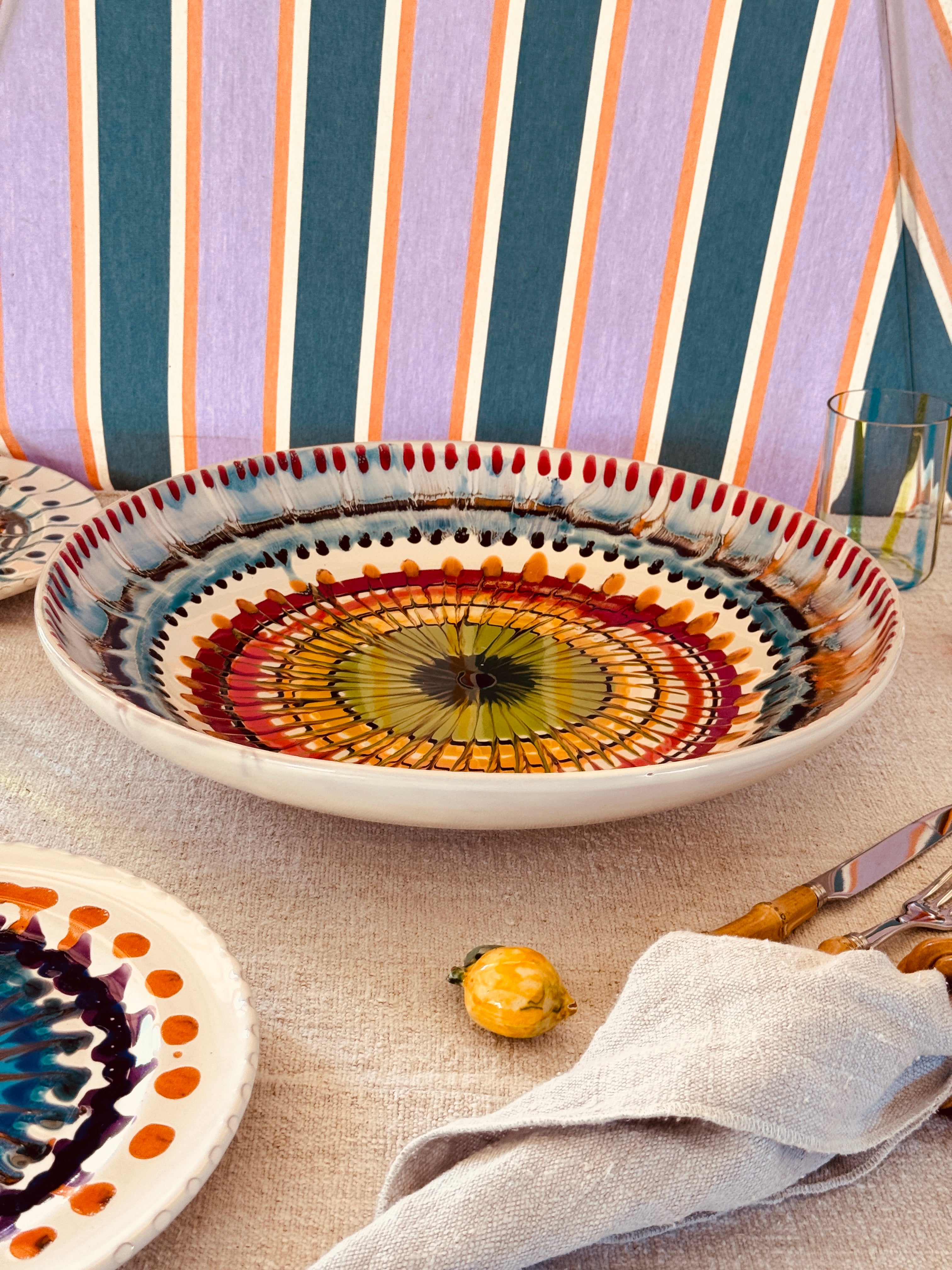 Studio Riviera Centerpiece Schale 42 cm | Handgefertigt in Italien