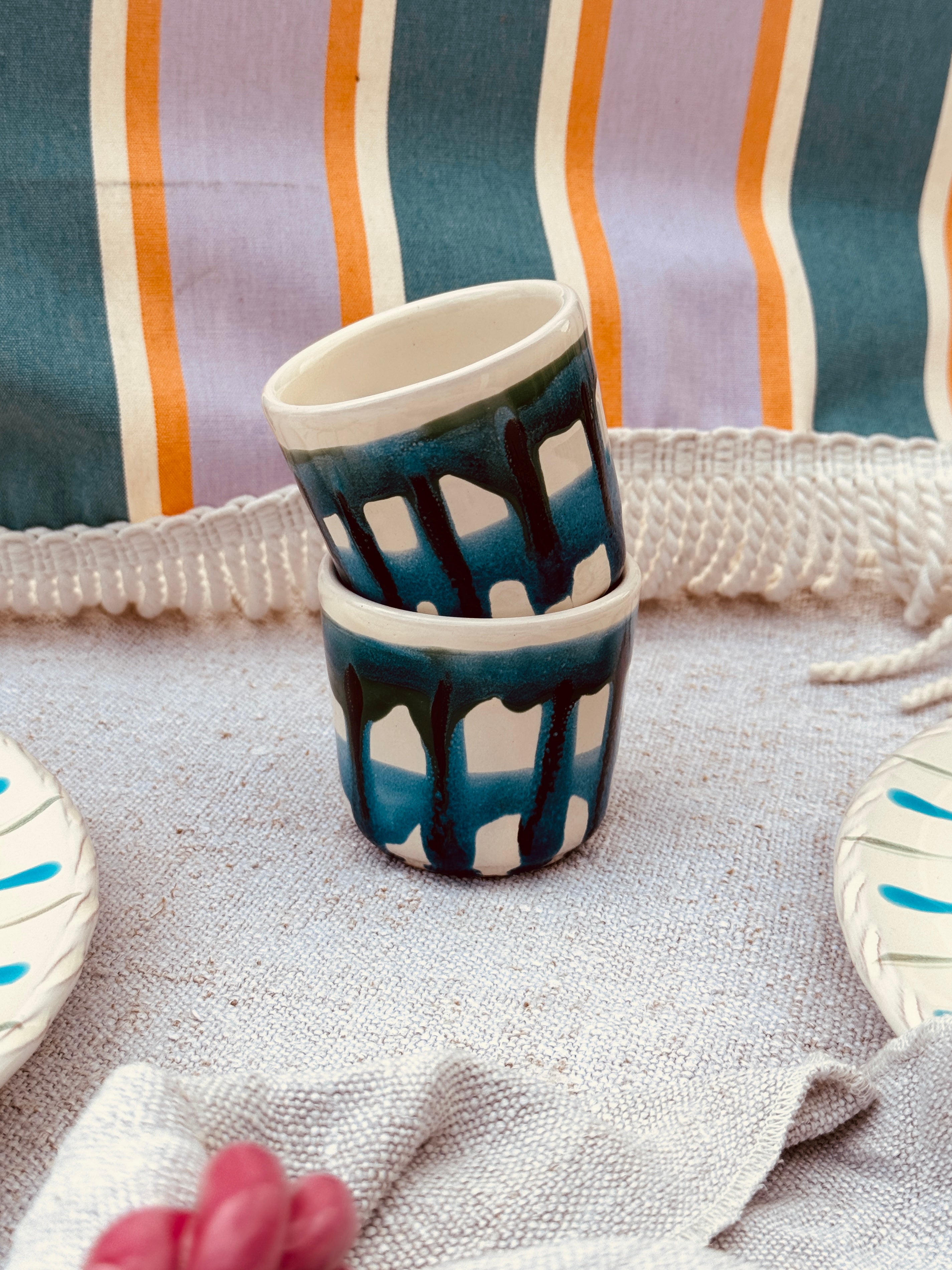 Psychodelic Espresso Mug "Italian Friends Tre" Set of 2
