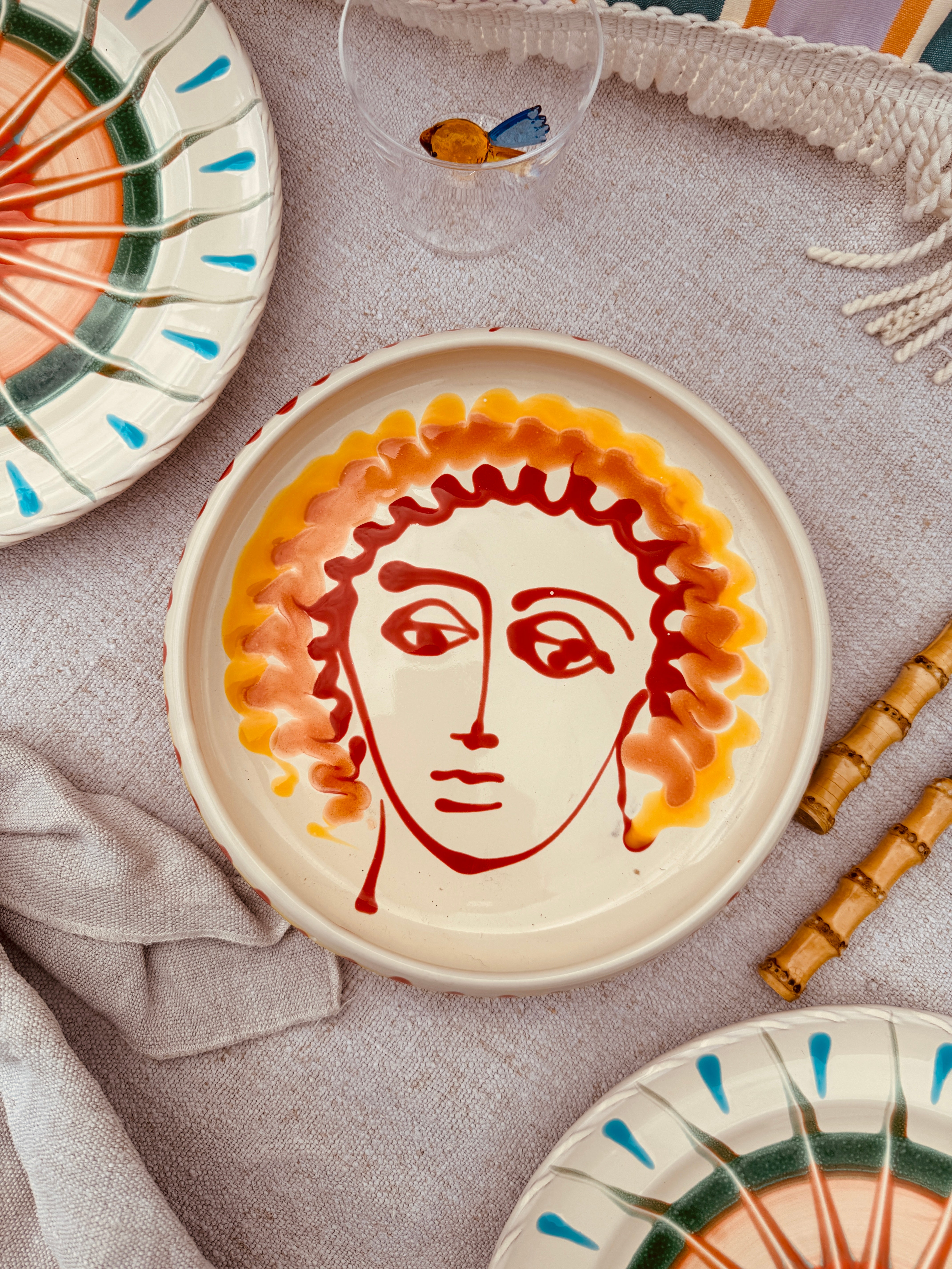 Unique Viso Frisbee Plate "La Bella Donna di Taranto"