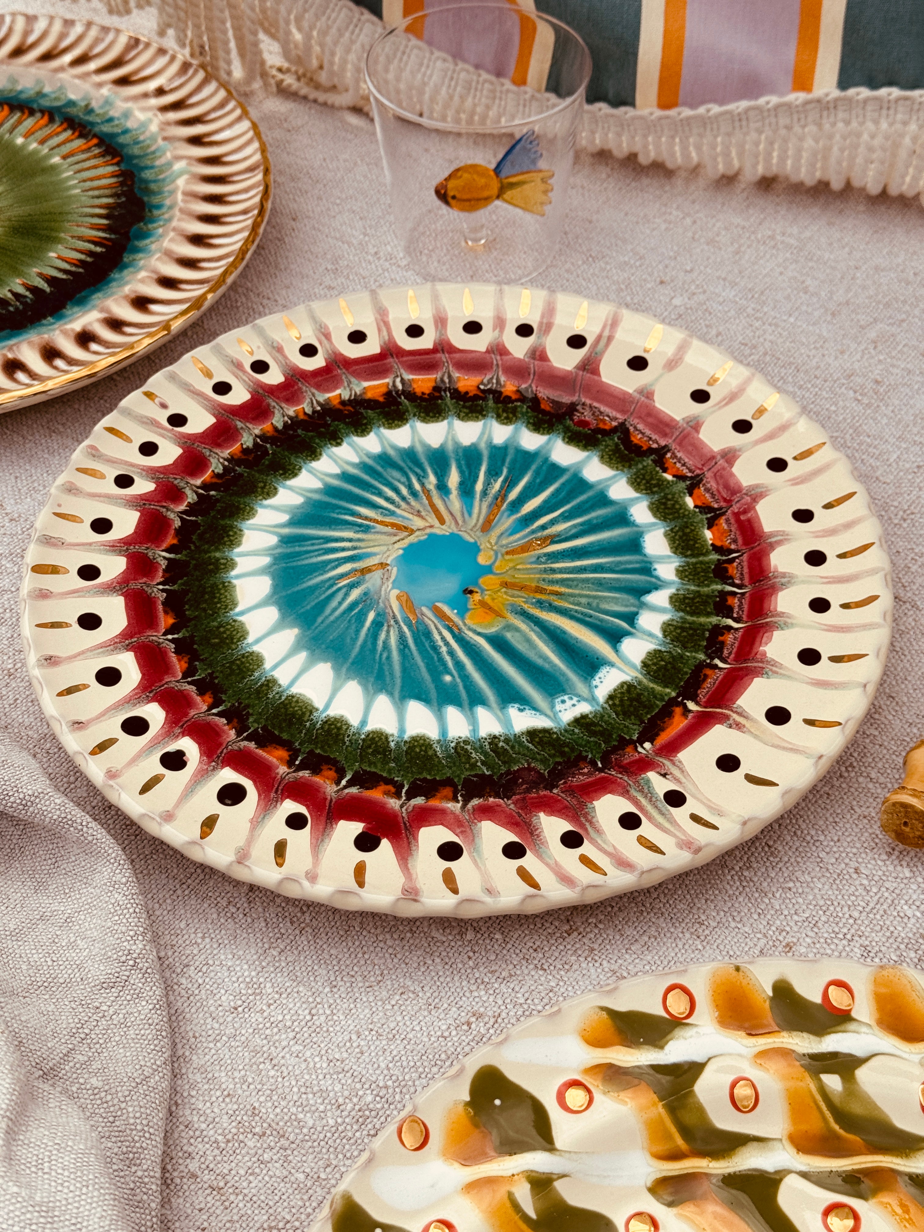 GOLD Psychodelic Speiseteller - 27cm "Christmas Limited Gold Edition"