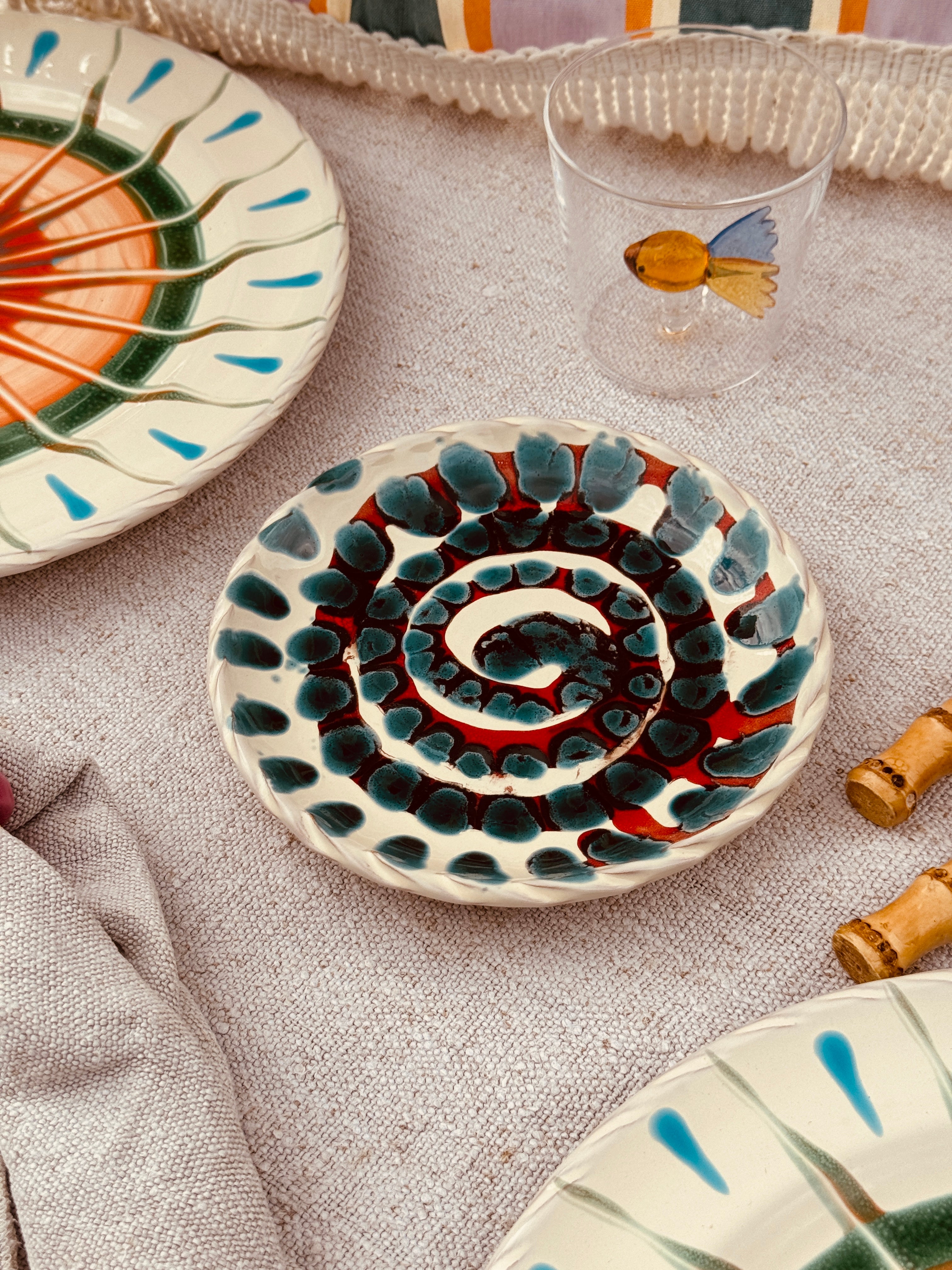Unique Psychodelic Fruit Plate - 16cm "Opera Unica"