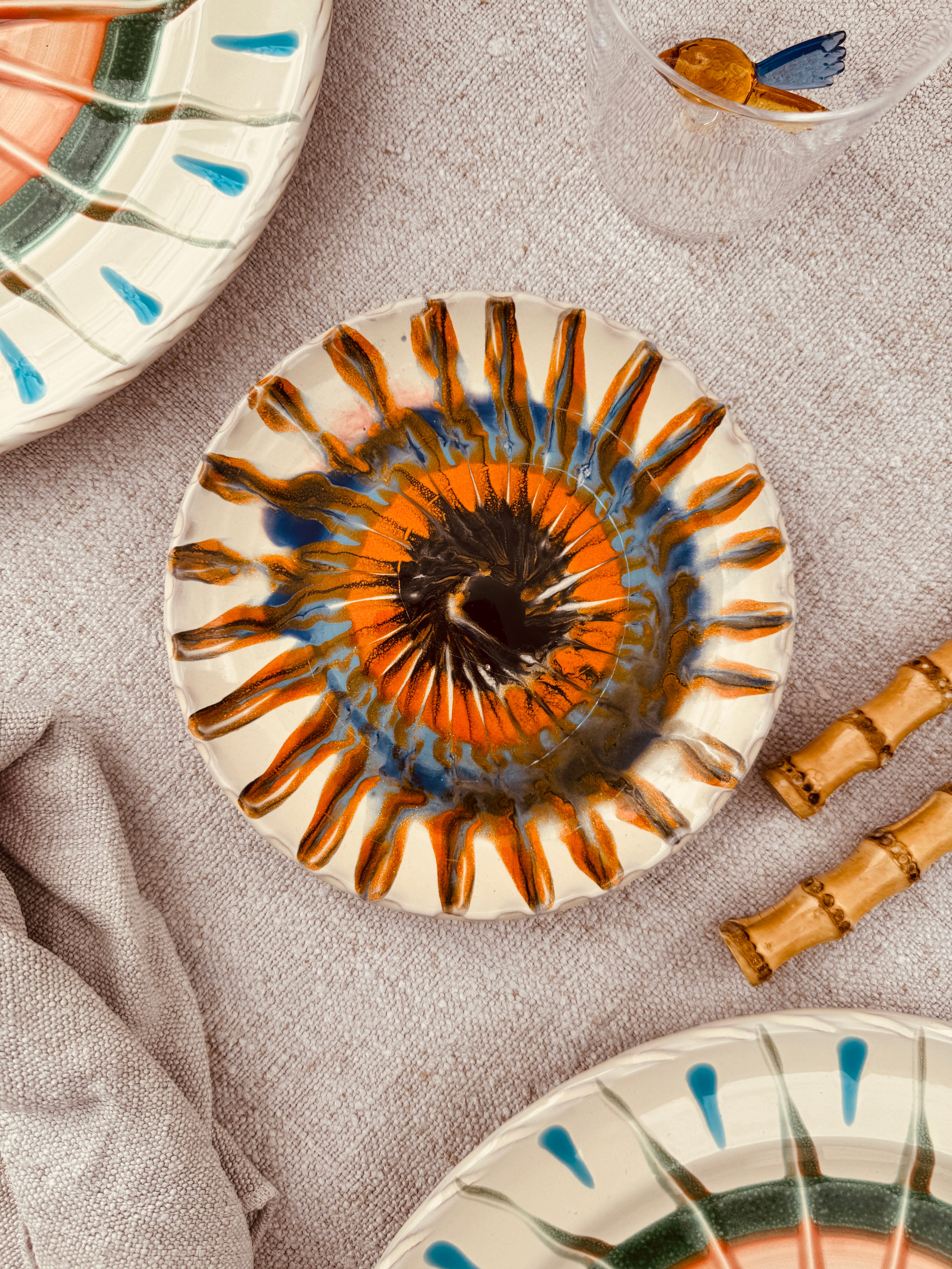 Unique Psychodelic Fruit Plate - 16cm "Opera Unica"
