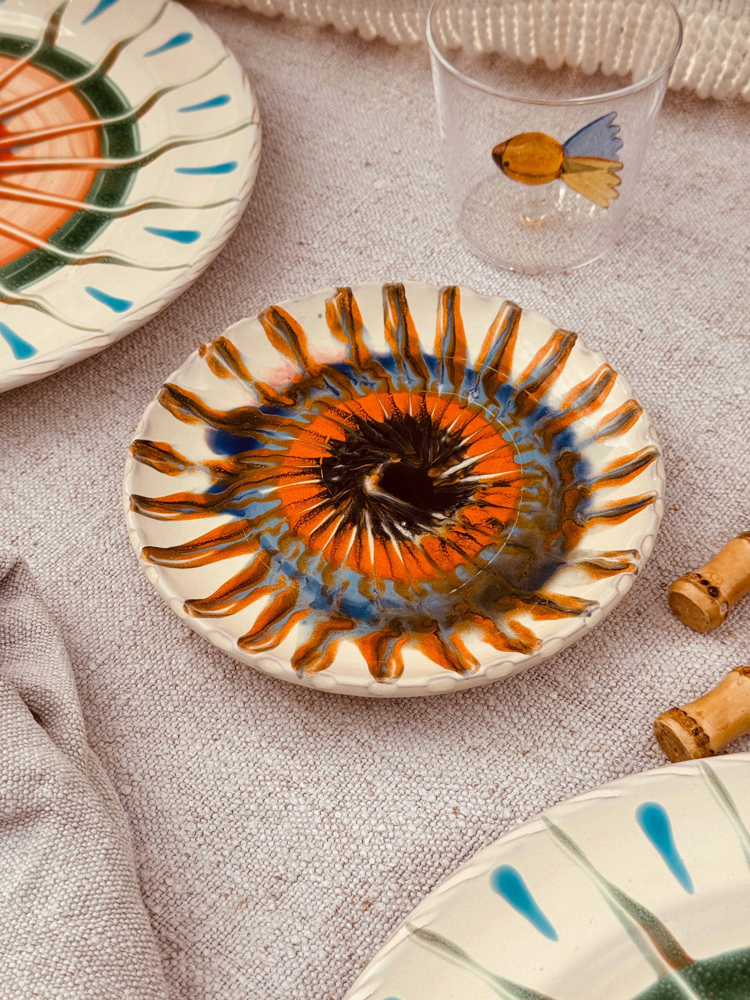 Unique Psychodelic Fruit Plate - 16cm "Opera Unica"