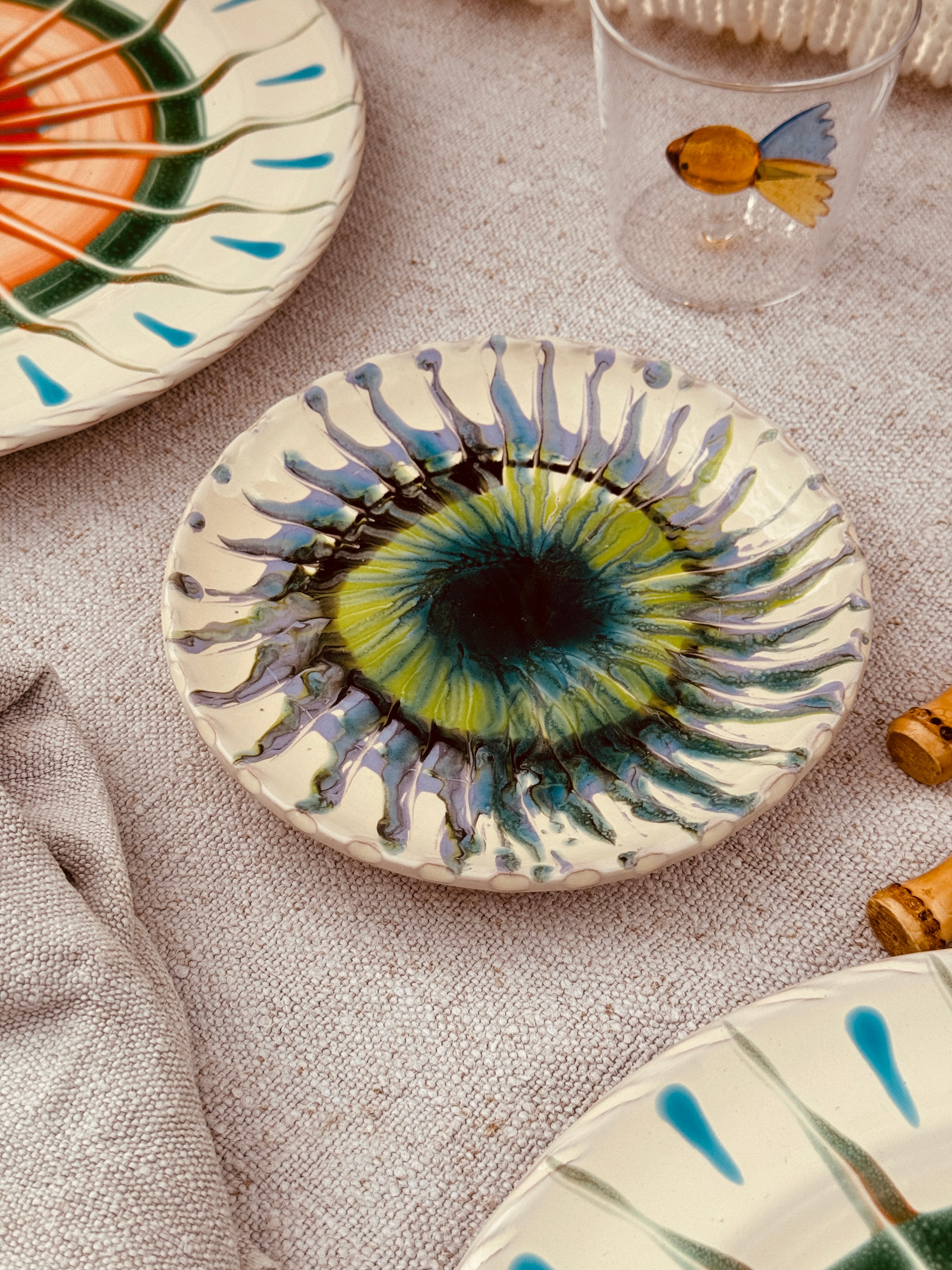 Unique Psychodelic Fruit Plate - 16cm "Opera Unica"