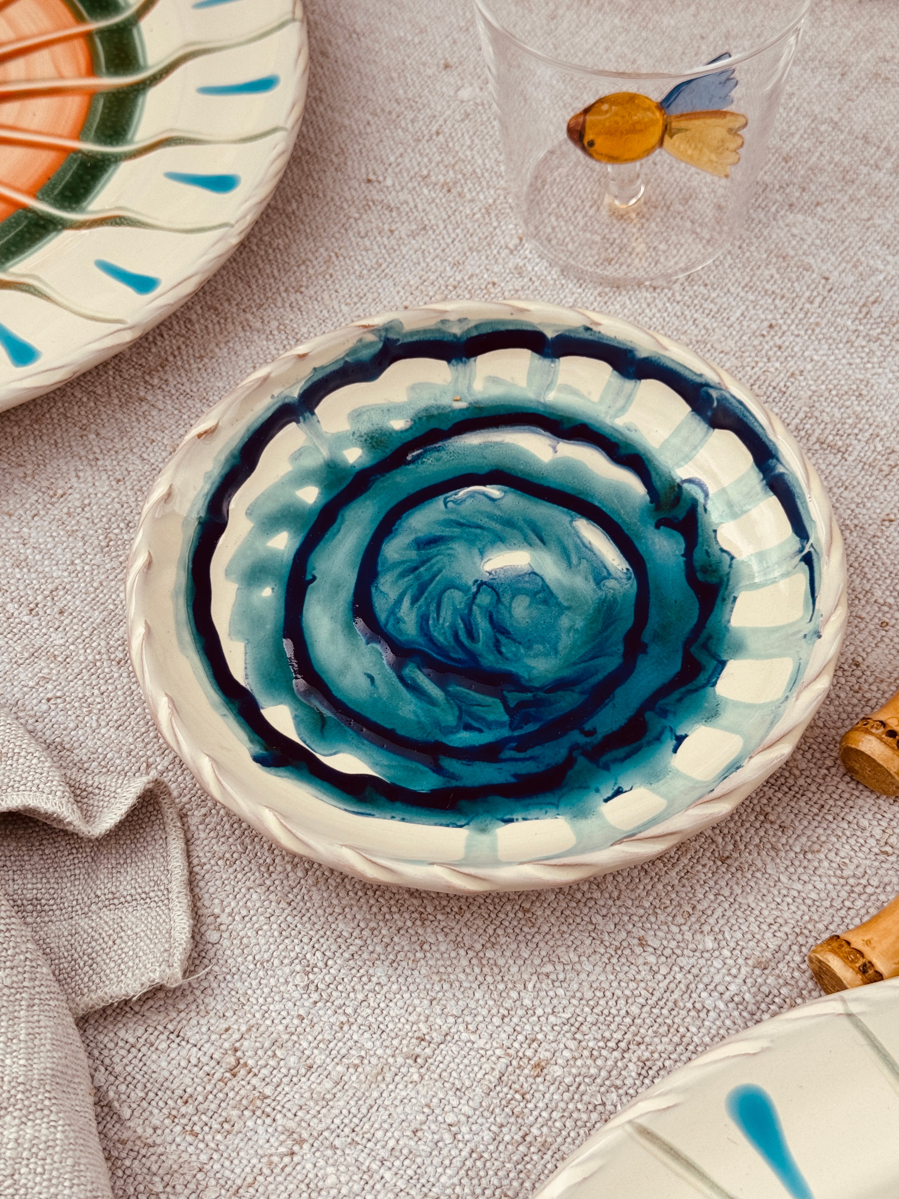 Unique Psychodelic Fruit Plate - 16cm "Opera Unica"