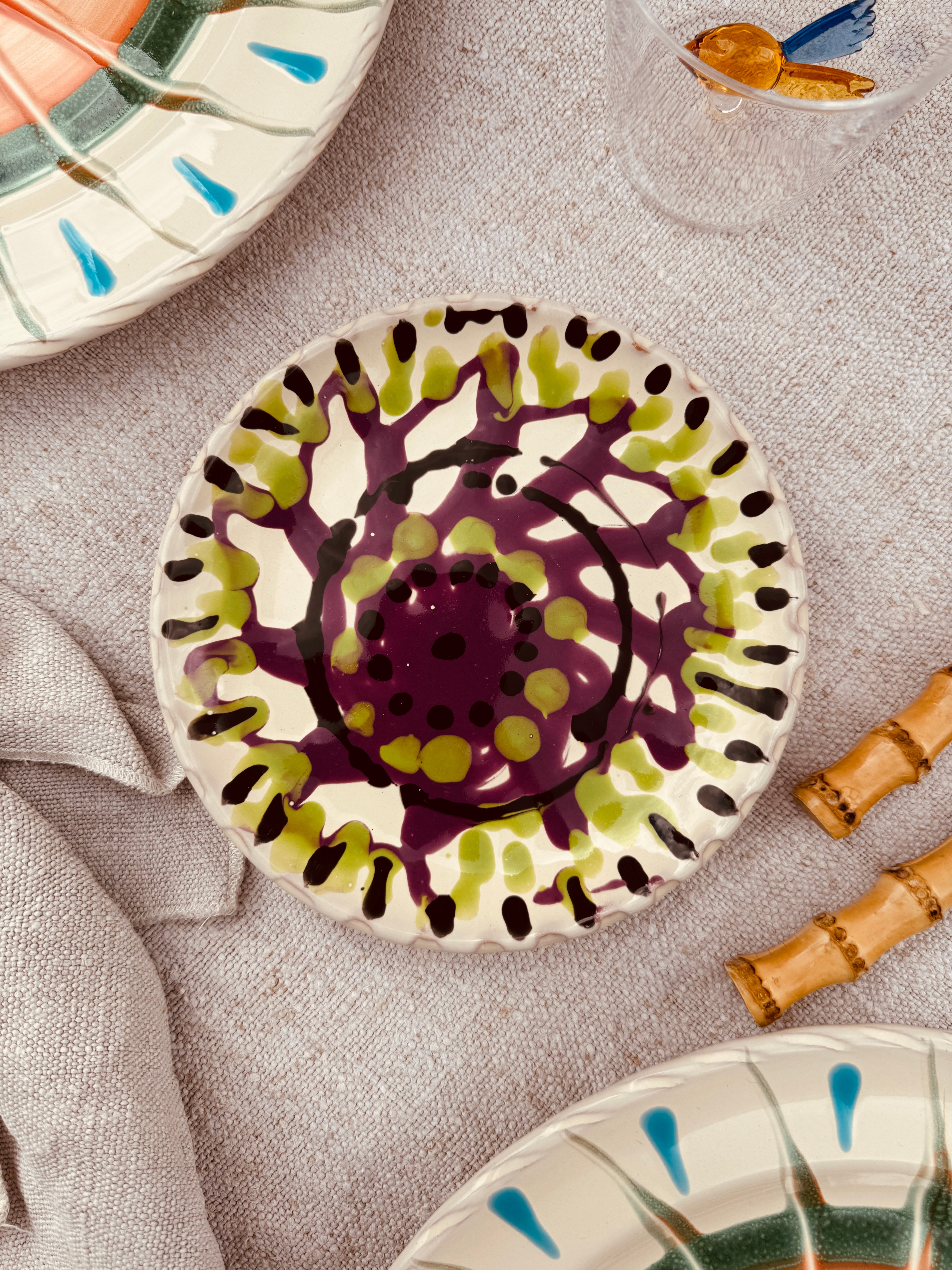 Unique Psychodelic Fruit Plate - 16cm "Opera Unica"