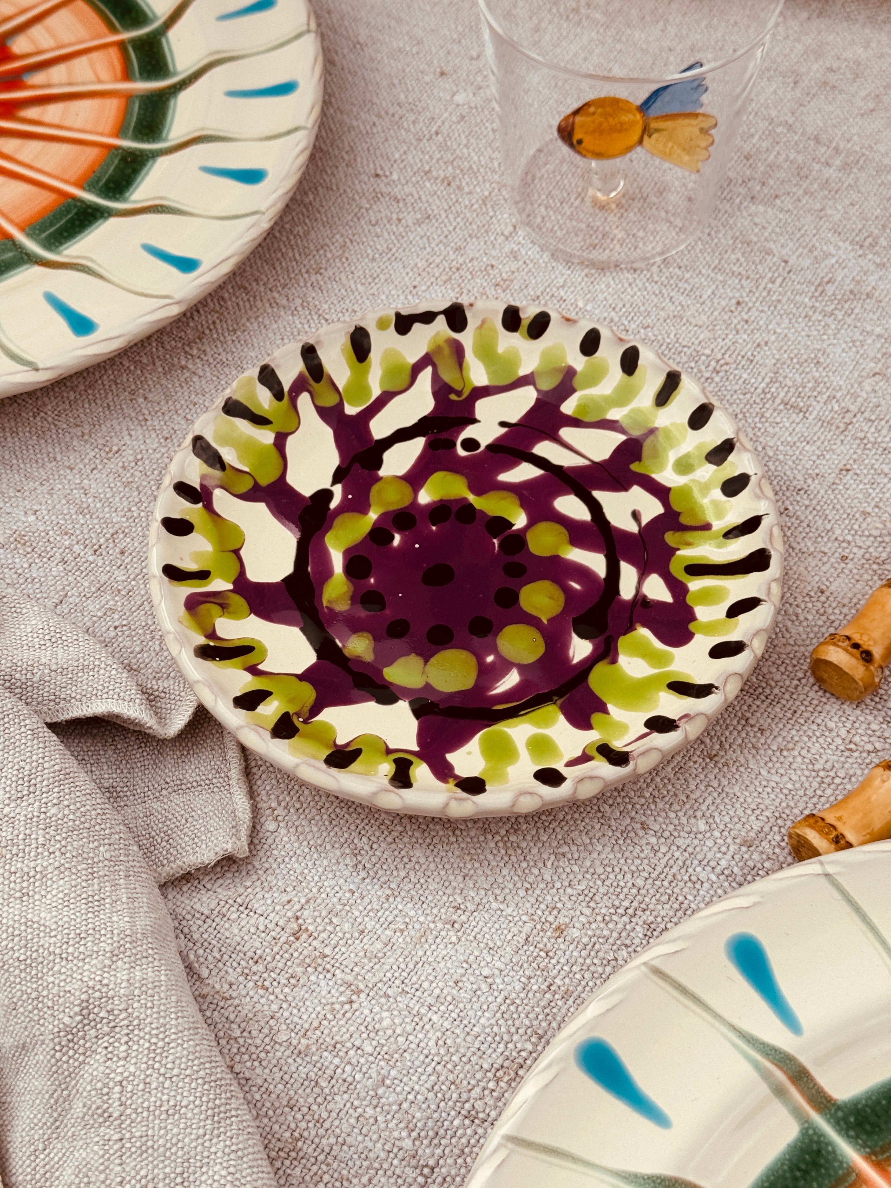 Unique Psychodelic Fruit Plate - 16cm "Opera Unica"
