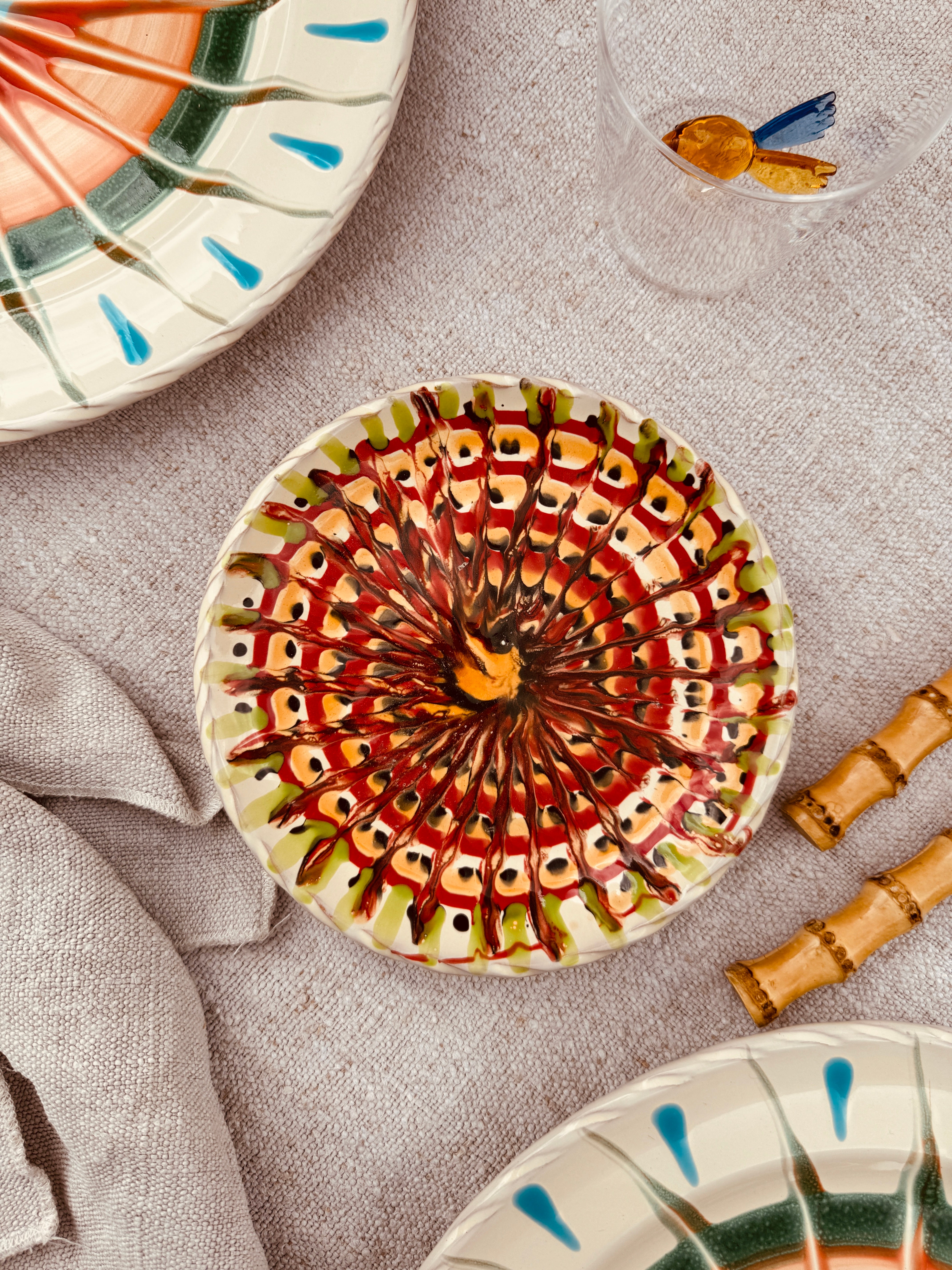 Unique Psychodelic Fruit Plate - 16cm "Opera Unica"