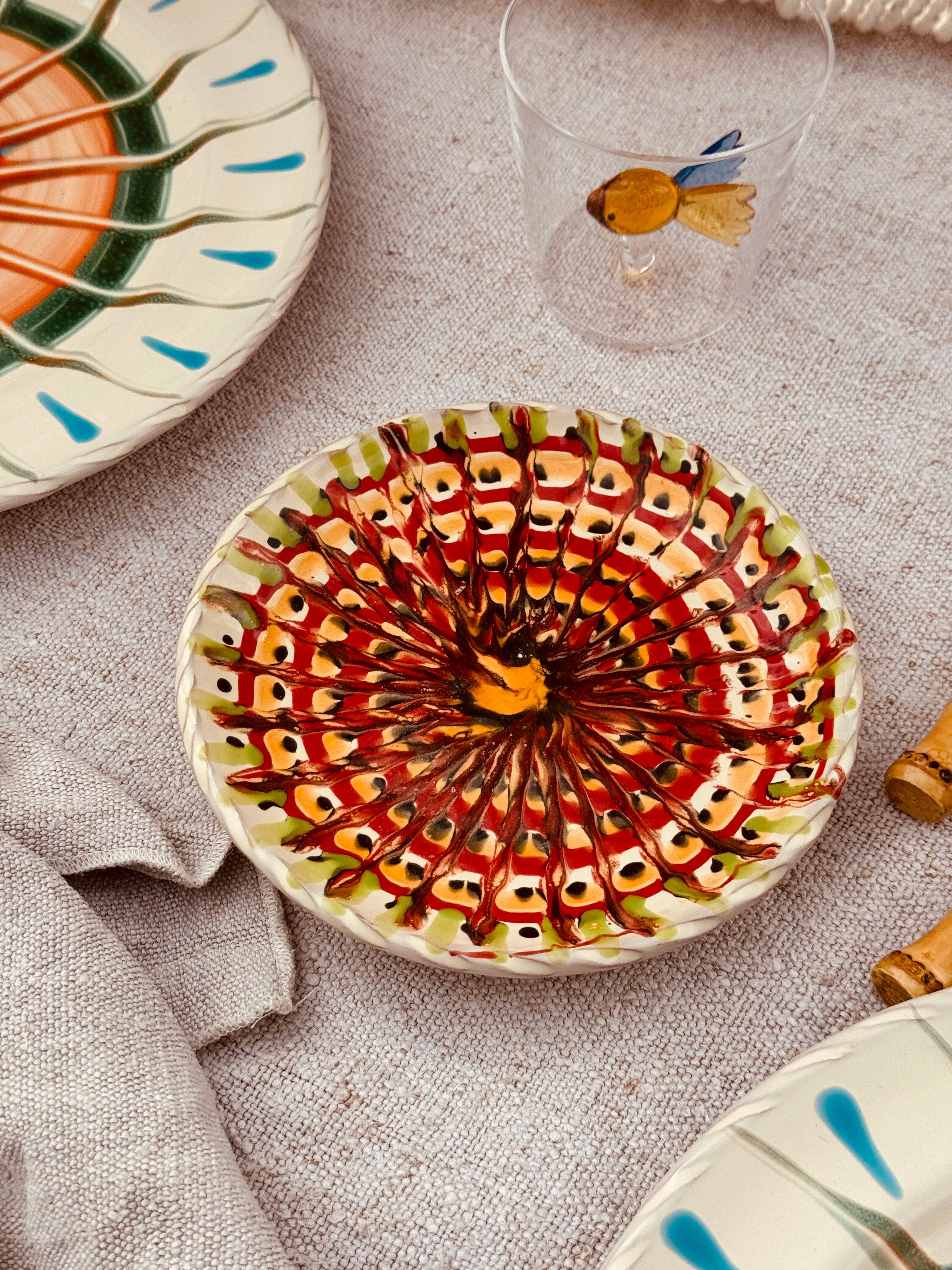 Unique Psychodelic Fruit Plate - 16cm "Opera Unica"